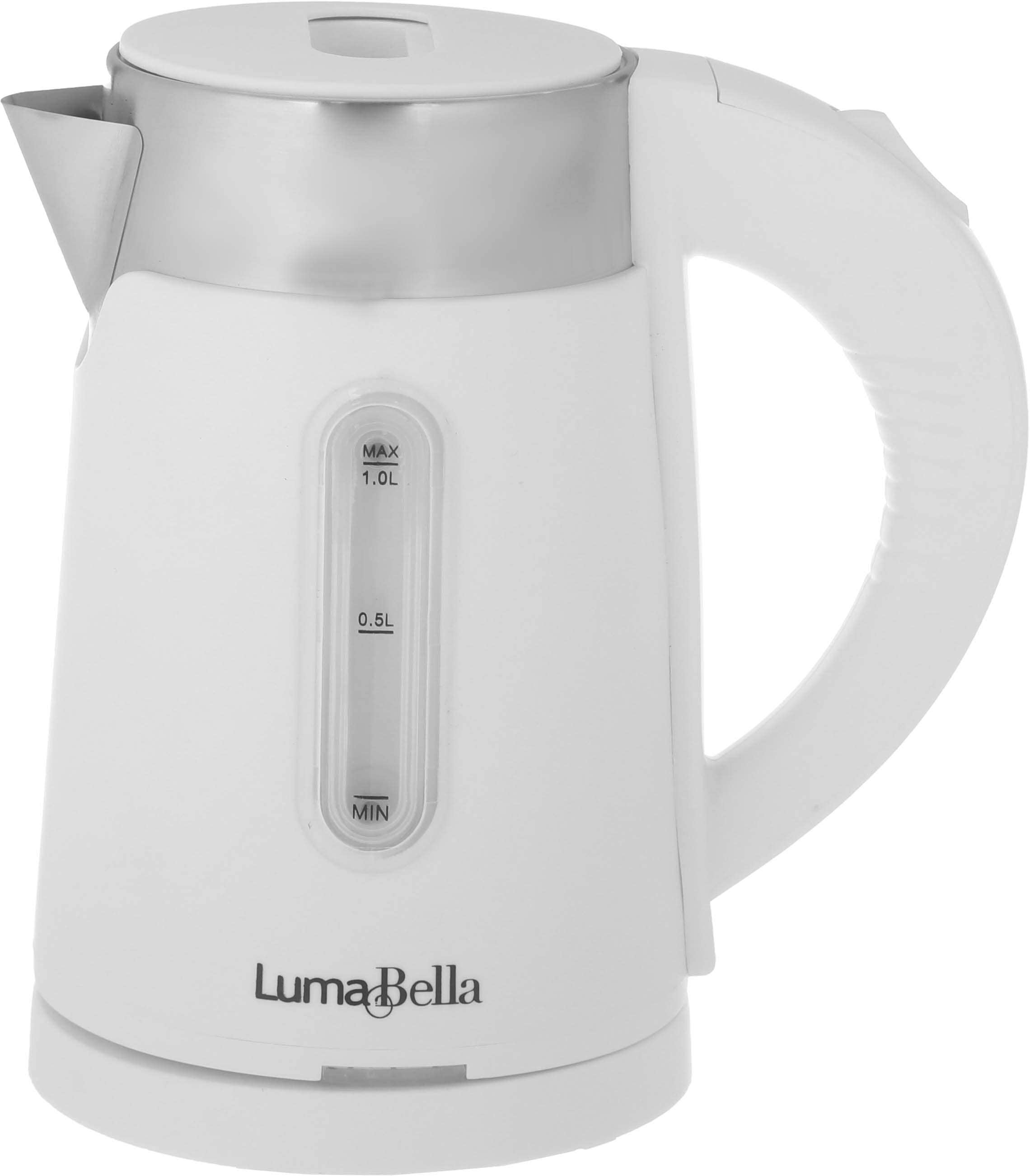 Luma Bella LB-59002 Plastic Electric Kettle, 1 Litre, 1200 Watt