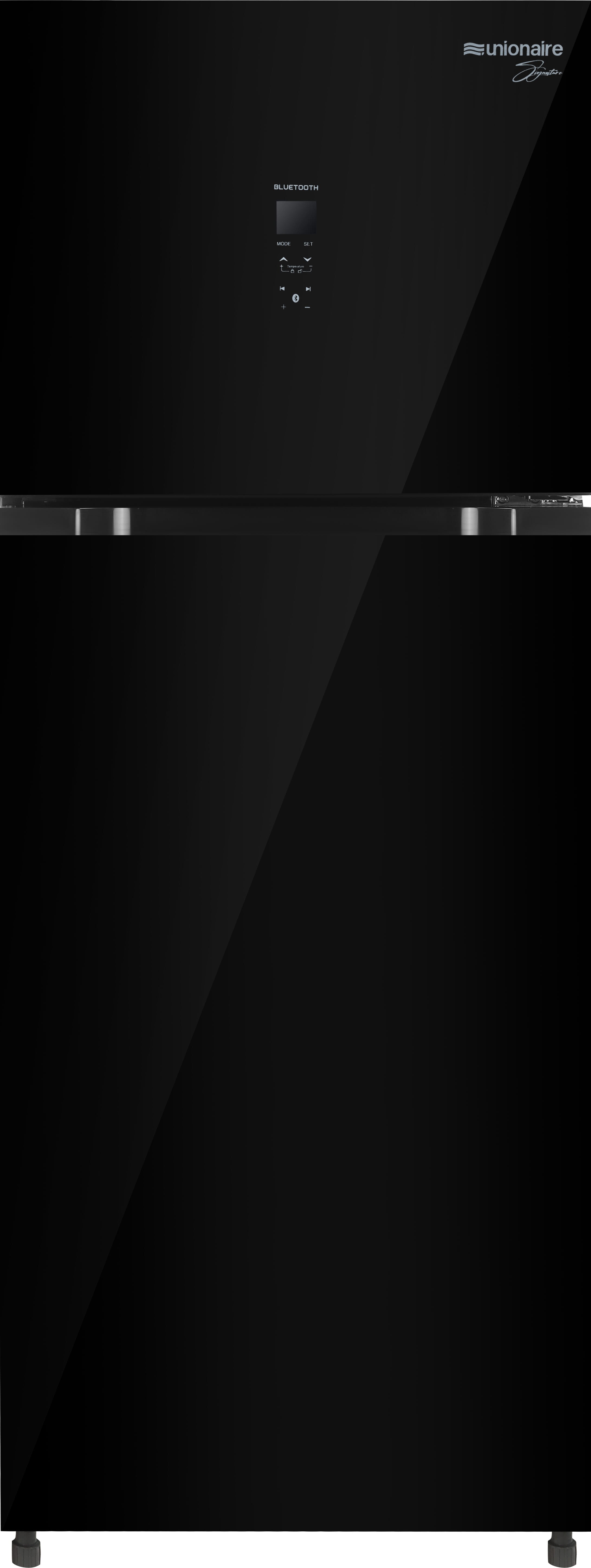 Unionaire URN-440LBG1A-DTHRBSM Signature No Frost Refrigerator, 2 Doors, Digital, 370 Liters, Bluetooth - Black