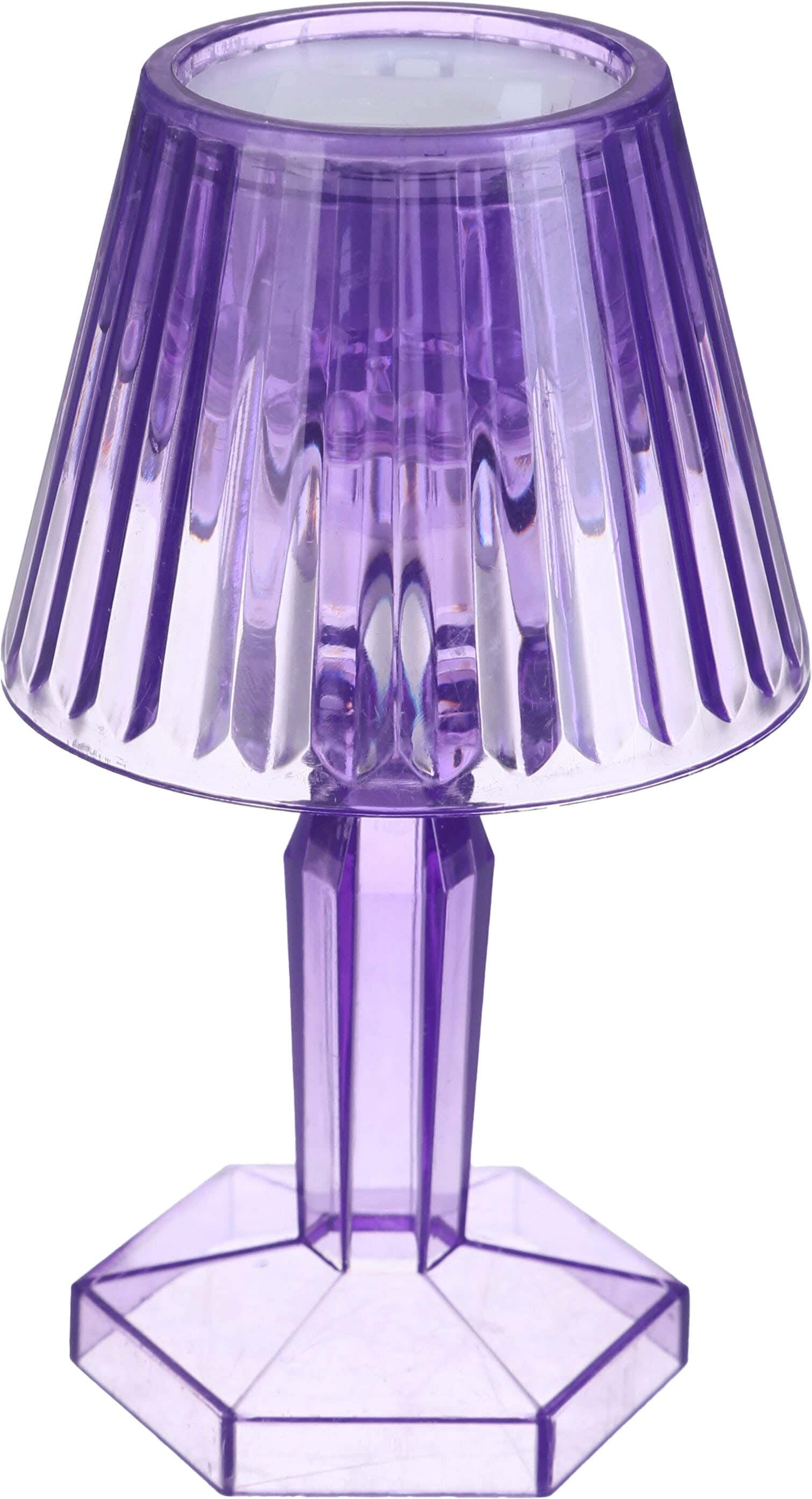 Falmer Acrylic Lampshade With Small Bulb, 12 Cm - Purple