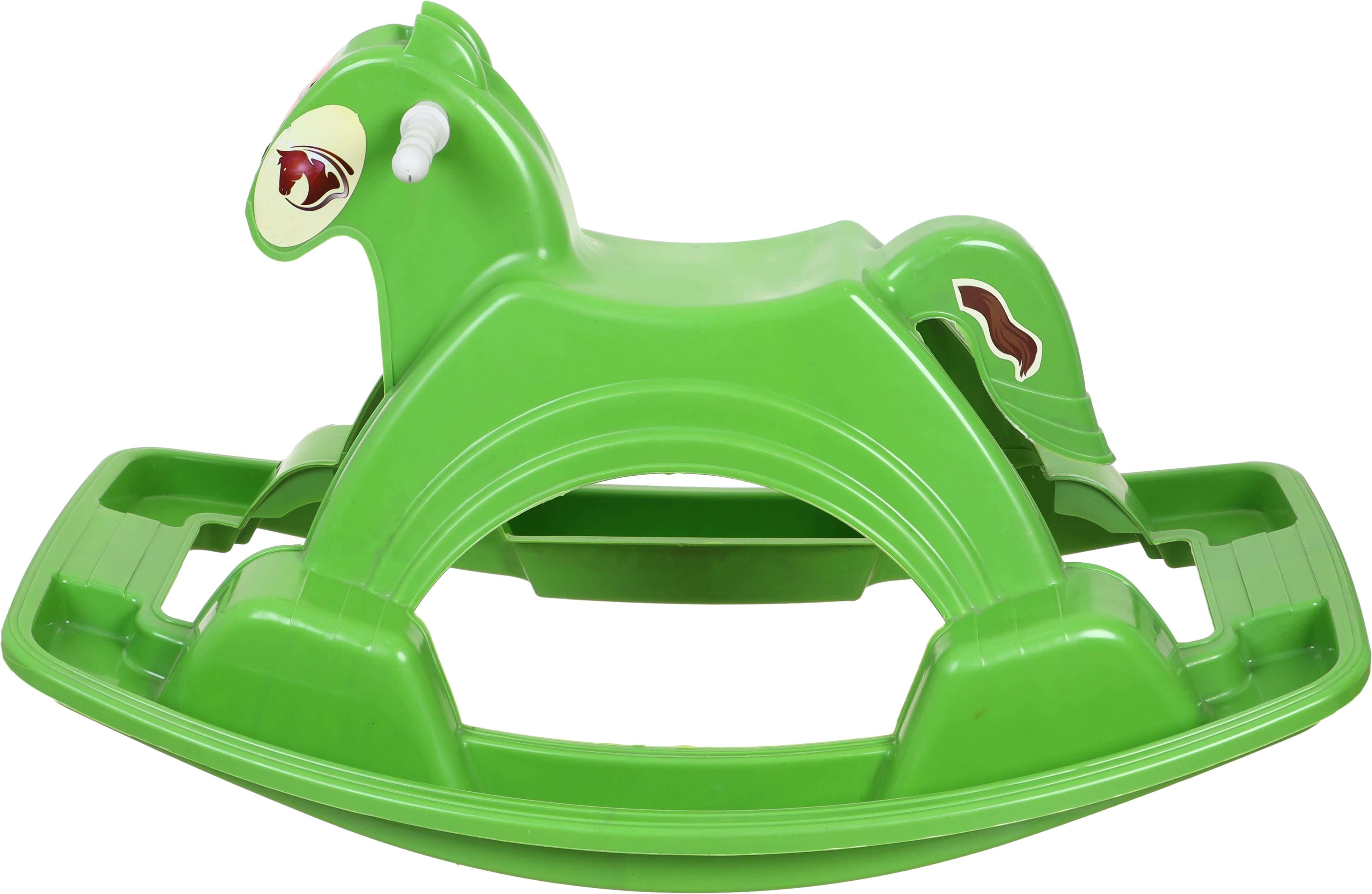 Plastic Rocking Horse Toy for Kids, 90×50 cm - Light Green