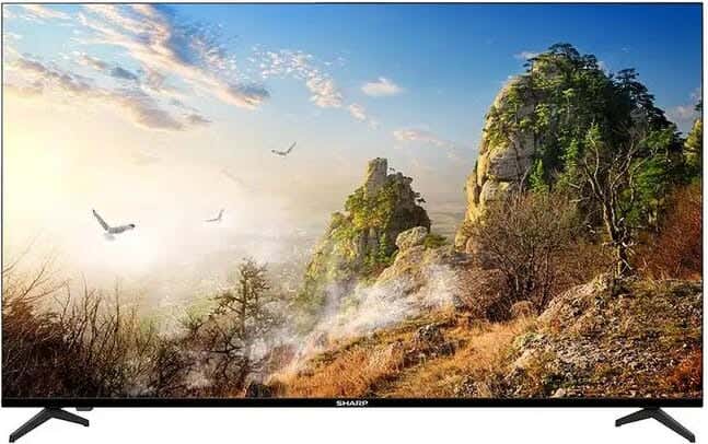 Sharp 4T-C55FJ16EX Smart TV, 55 Inch, 4K, LED, Frameless - Black