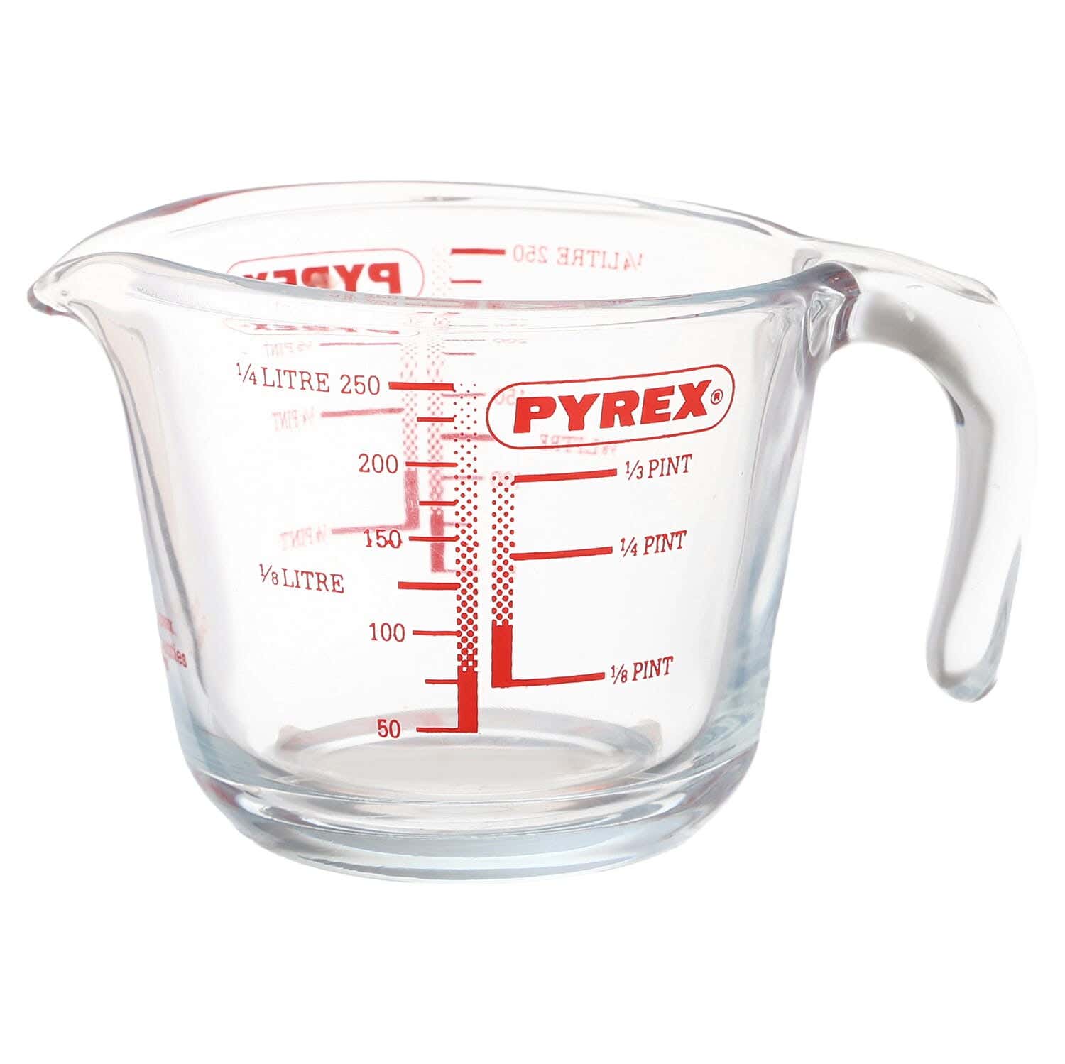 Pyrex Thermal Glass Measuring Cup With Small Handle, 250 Ml - Clear