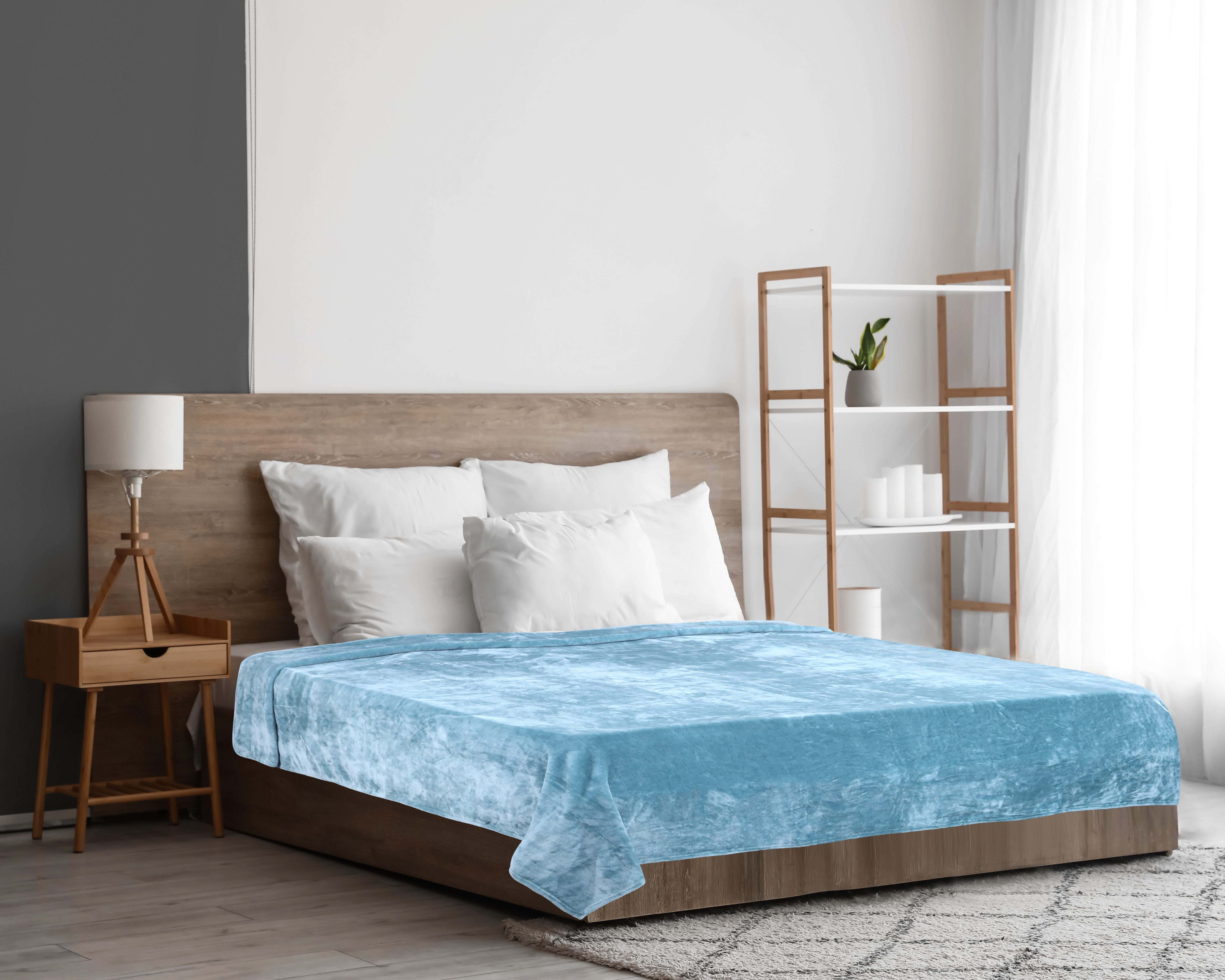 Aslan Velvet Bed Heater, 220×240 cm, approximately 1800 gm - Petrol