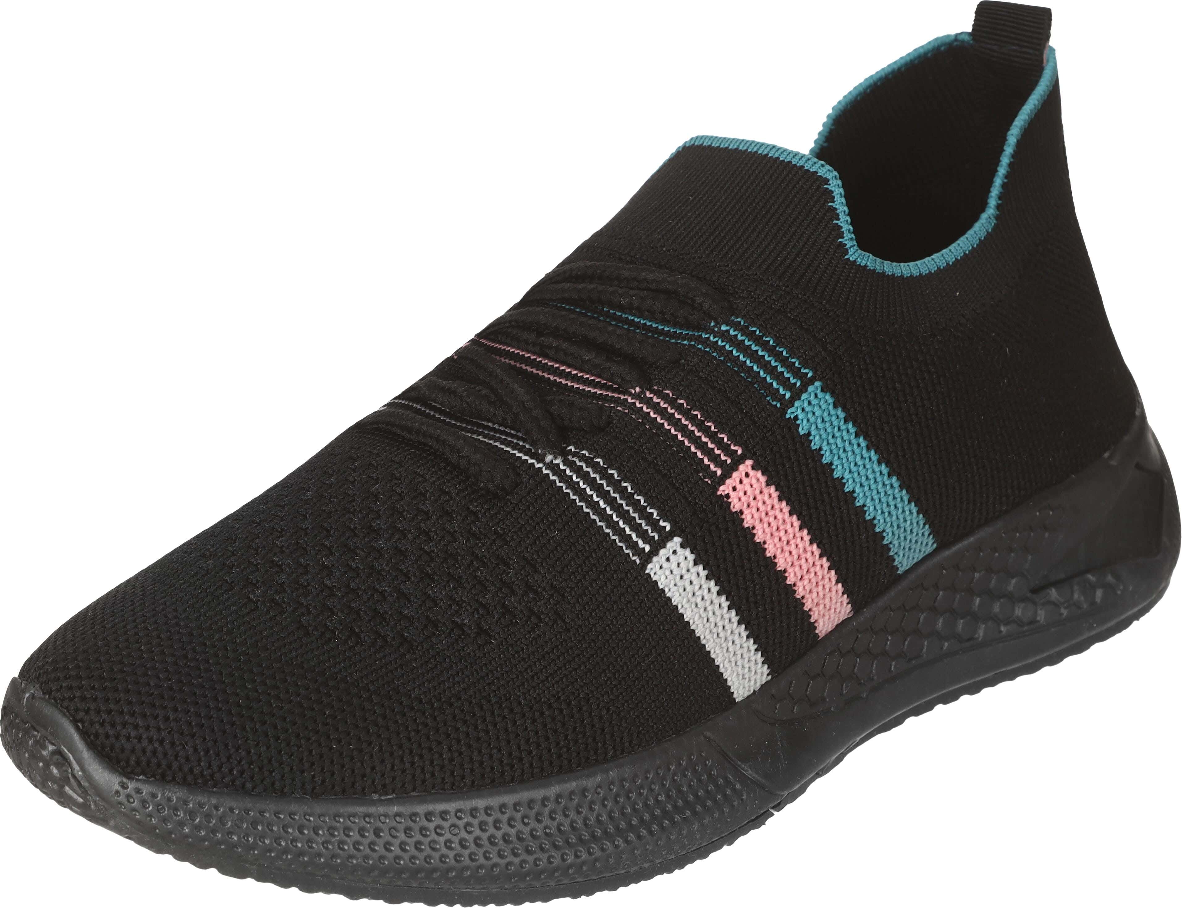 Fabric Lace Up Sneakers For Women's
