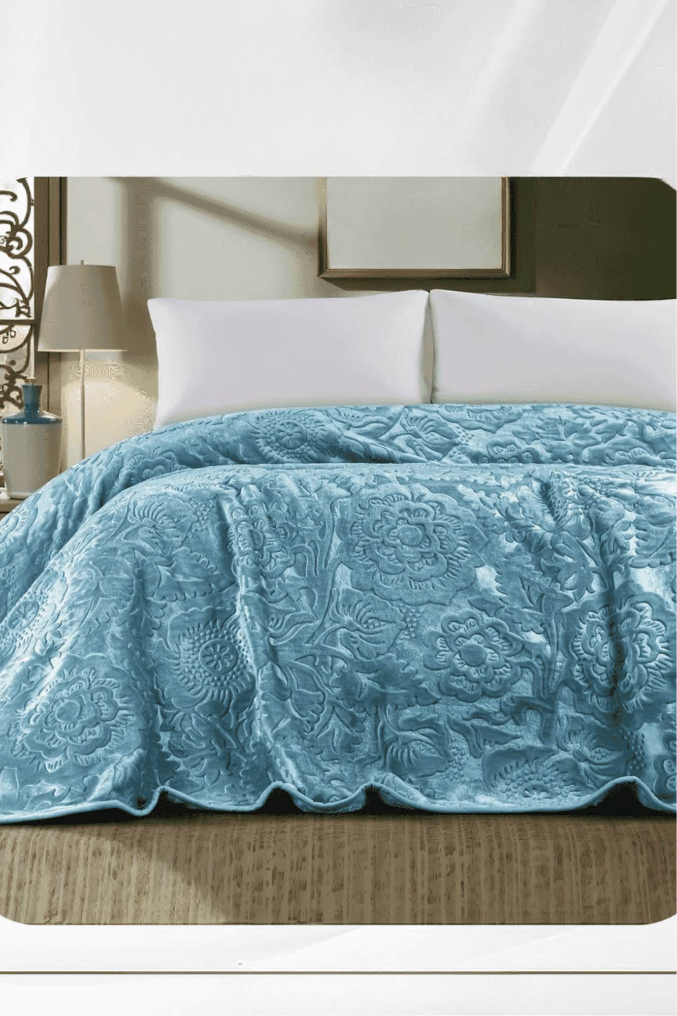 Rimas Blanket, 240x220cm, Soft - Mint Green