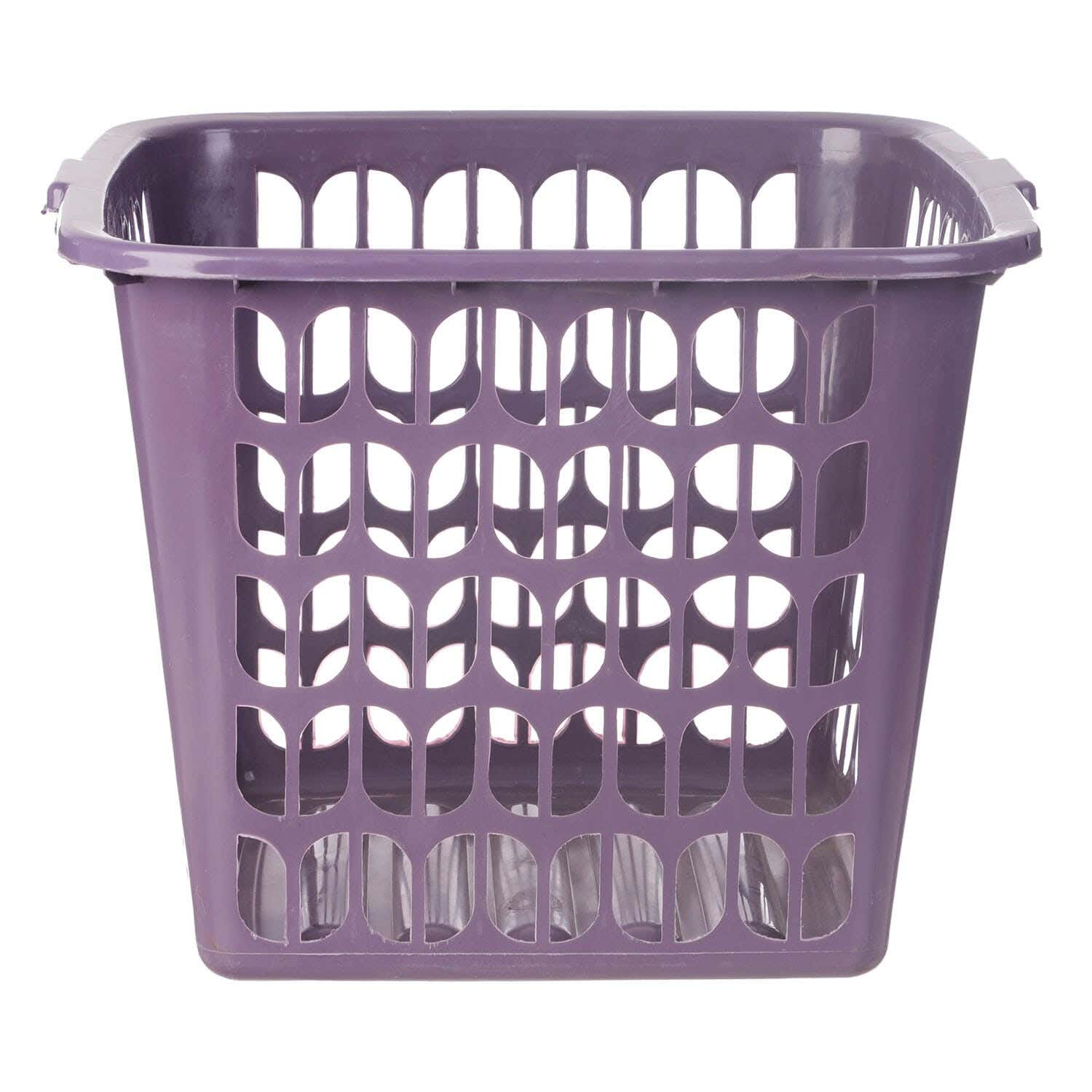 Plastic Laundry Basket, 37×47 cm - Purple