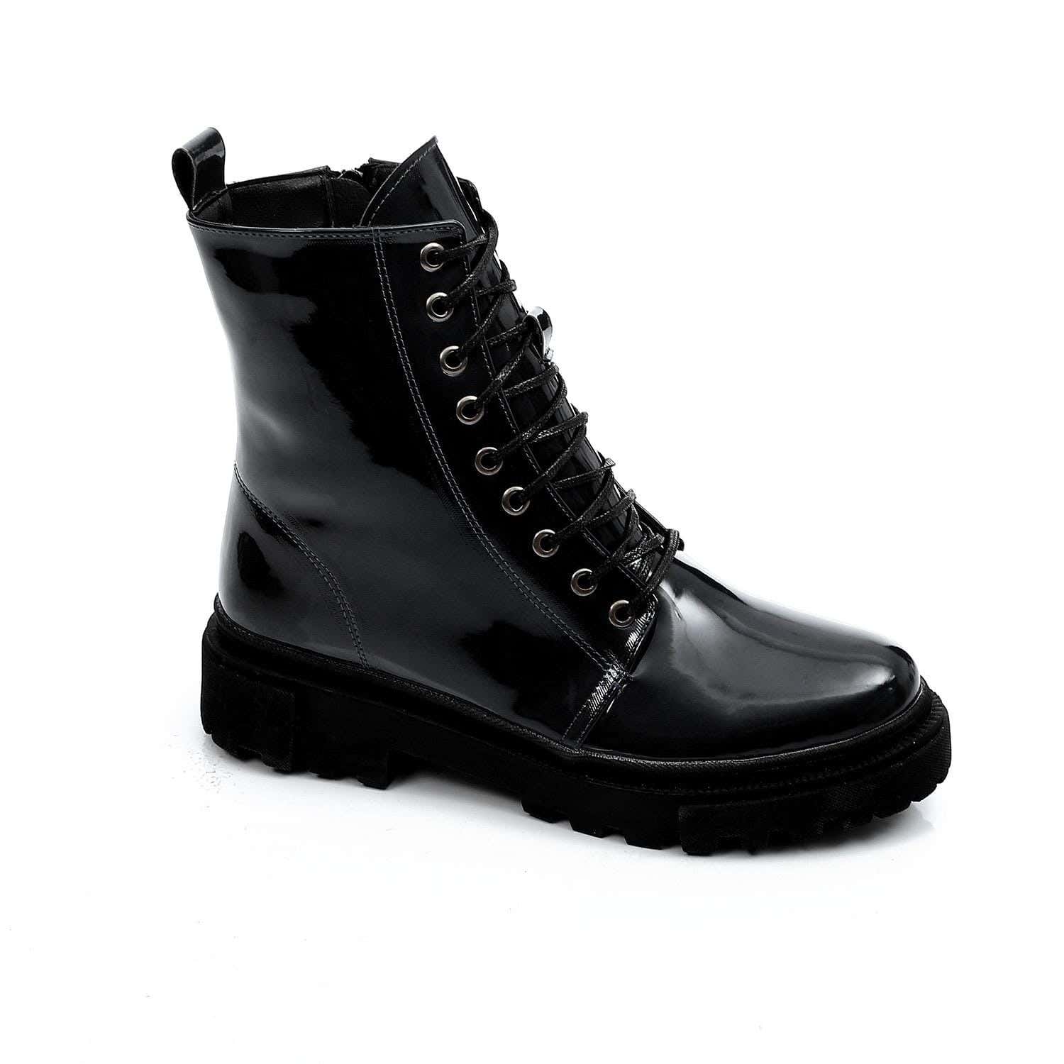 Xo Style Women Mid Heel Leather Ankle Boot