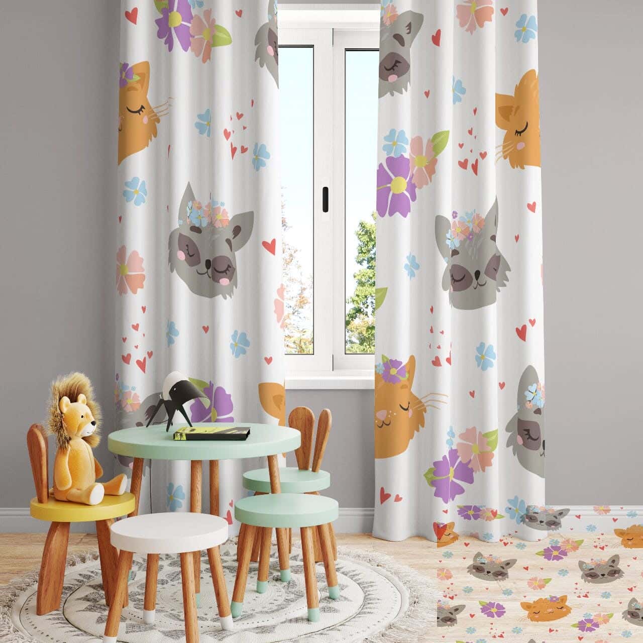 Velvet Curtain, 1 Pieces, 250×280 Cm - Multicolor