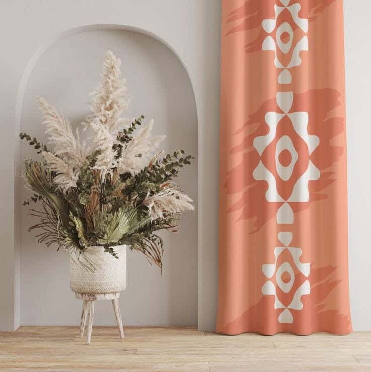 Velvet Curtain, 2 Pieces, 250×280 Cm - Multicolor