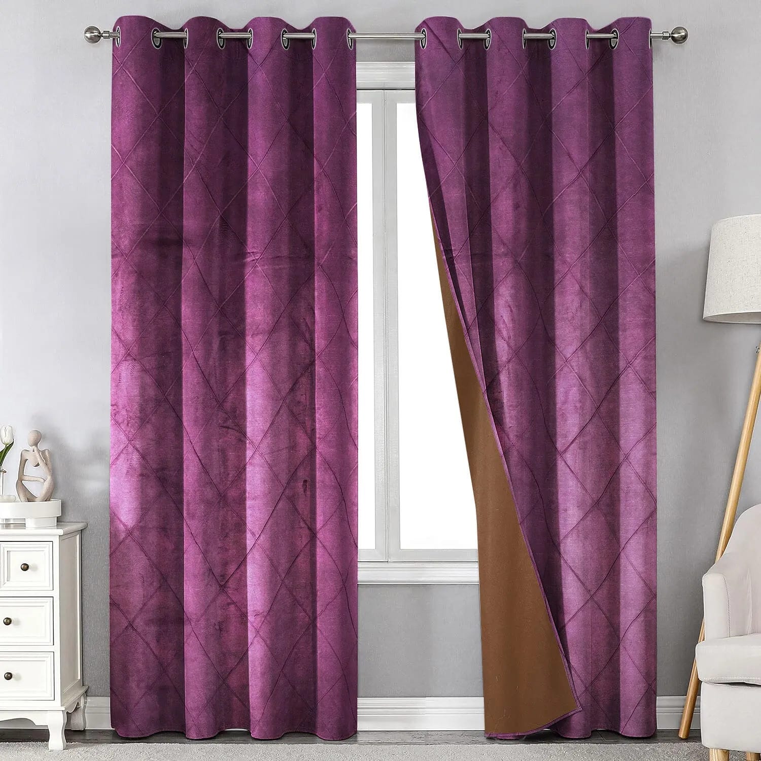 Makhmal Velvet Curtain with Rings, 140×250 cm ( 1 piece )