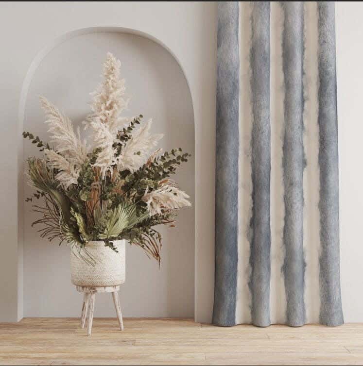 Velvet Curtain, 1 Pieces, 250×280 Cm - Multicolor