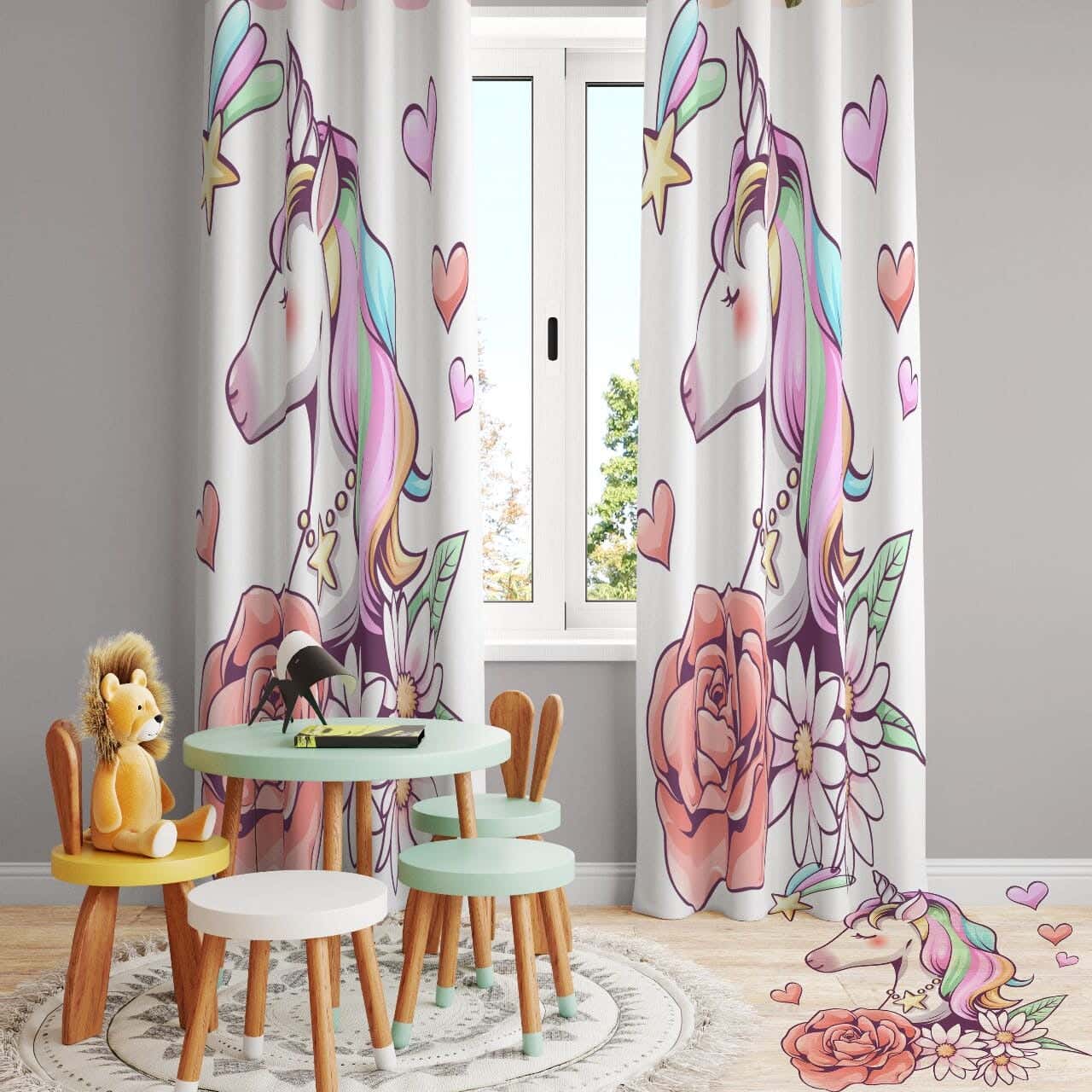 Velvet Curtain, 1 Pieces, 250×280 Cm - Multicolor