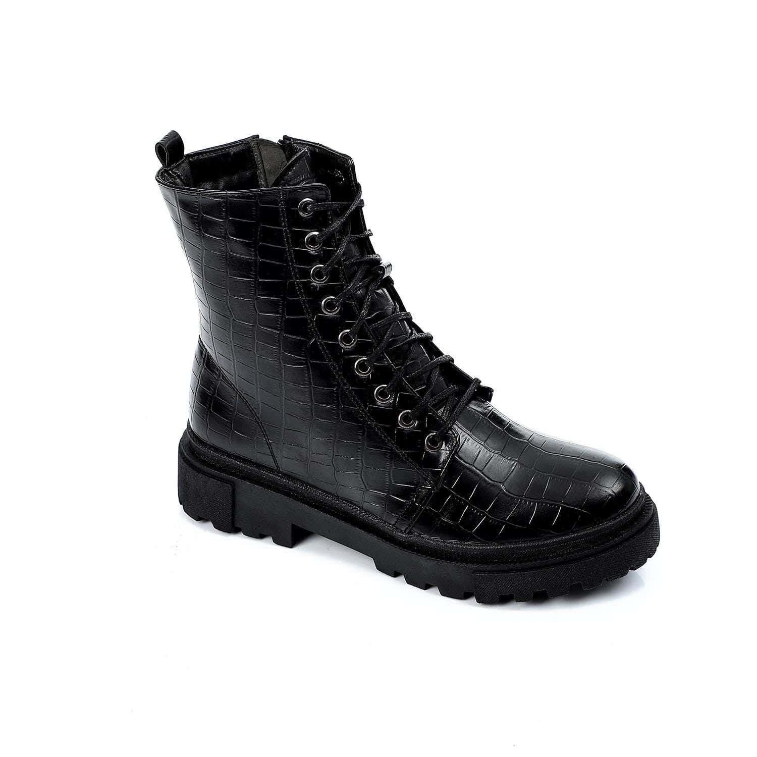 Xo Style Women Mid Heel Leather Ankle Boot