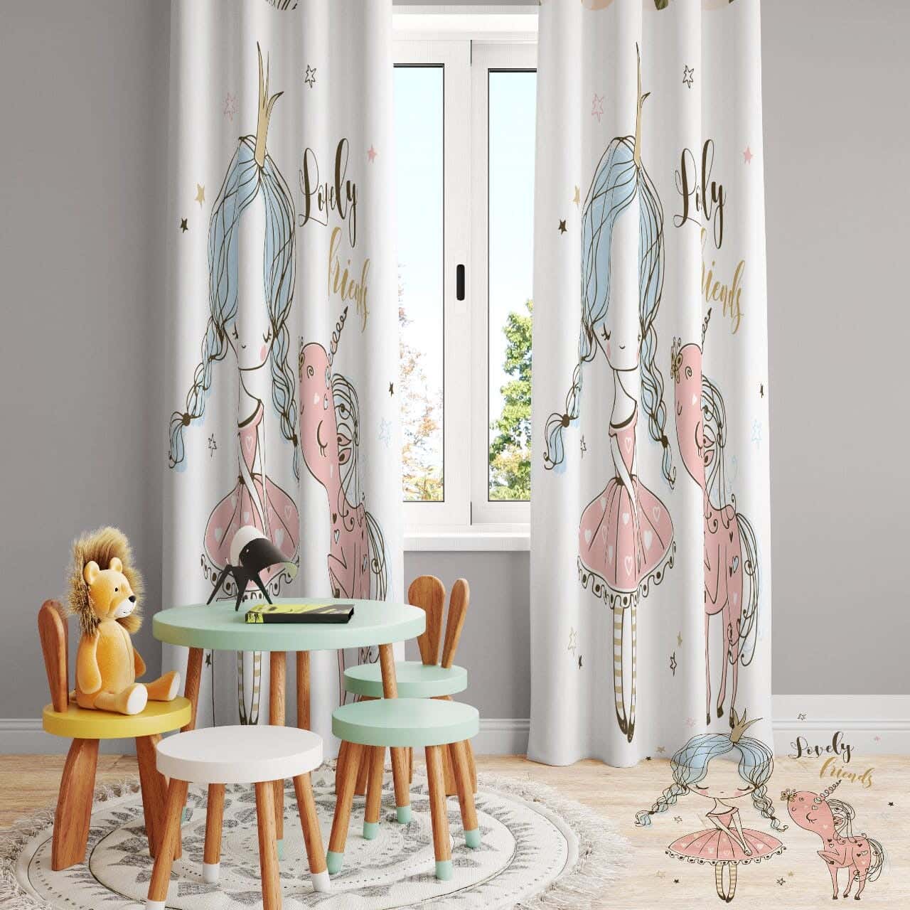 Velvet Curtain, 1 Pieces, 250×280 Cm - Multicolor