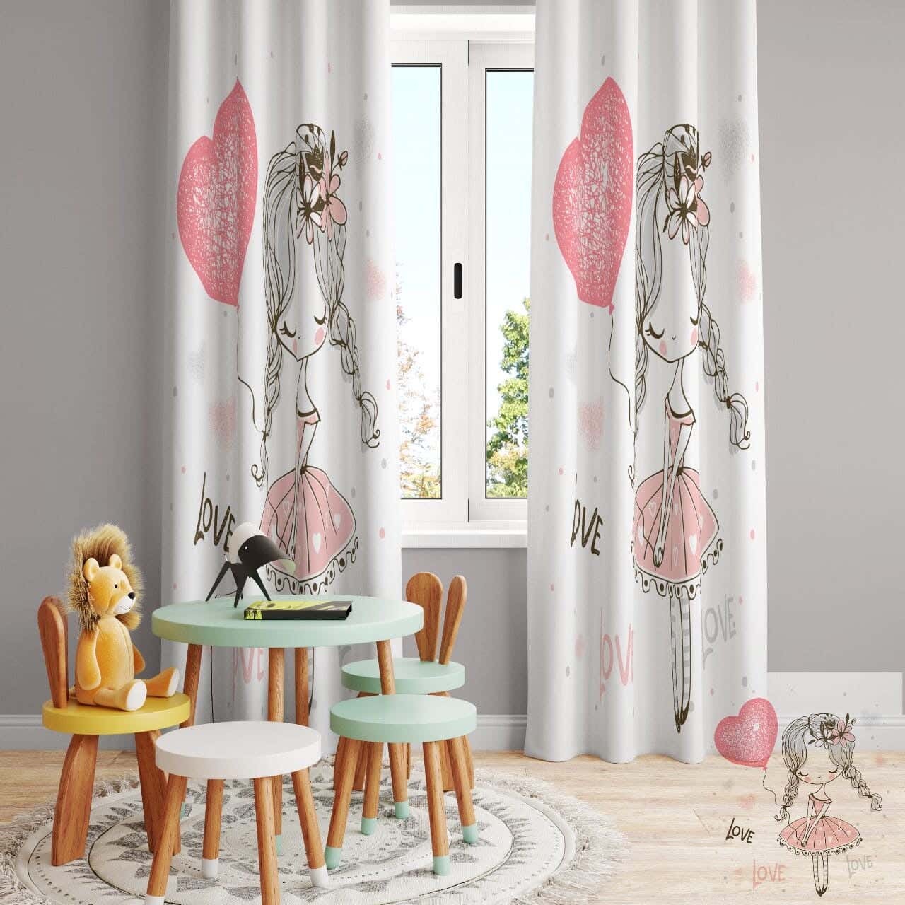 Velvet Curtain, 1 Pieces, 250×280 Cm - Multicolor