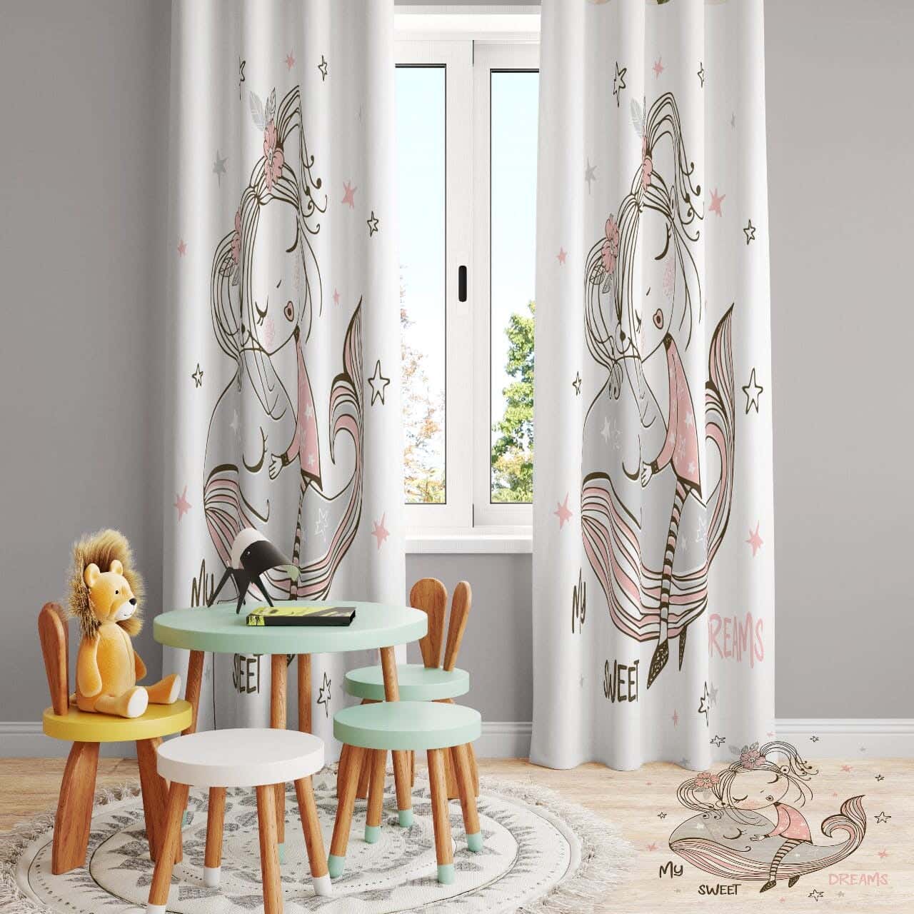 Velvet Curtain, 1 Pieces, 250×280 Cm - Multicolor