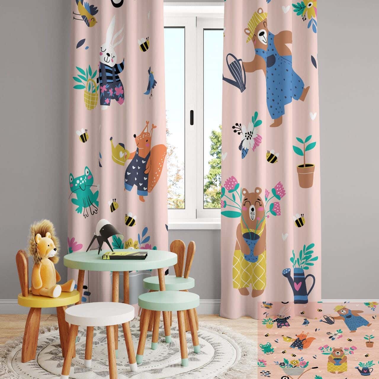 Velvet Curtain, 1 Pieces, 250×280 Cm - Multicolor