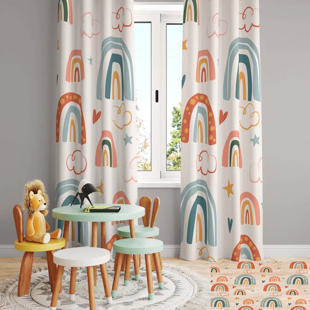 Velvet Curtain, 1 Pieces, 250×280 Cm - Multicolor