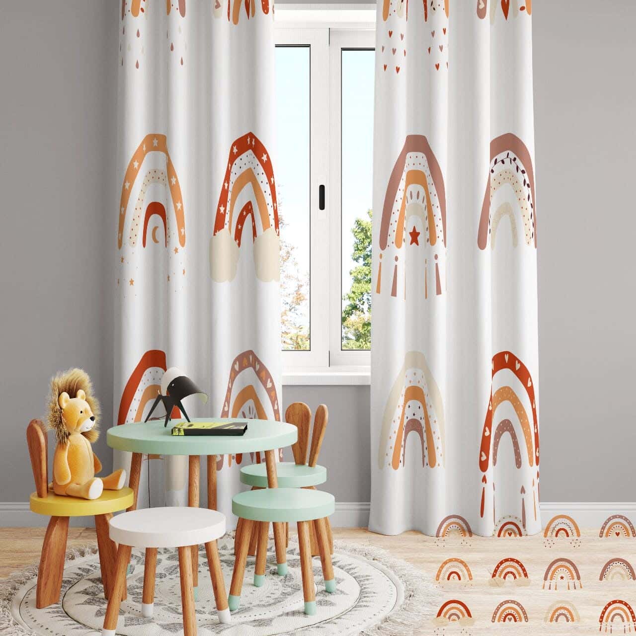 Velvet Curtain, 1 Pieces, 250×280 Cm - Multicolor