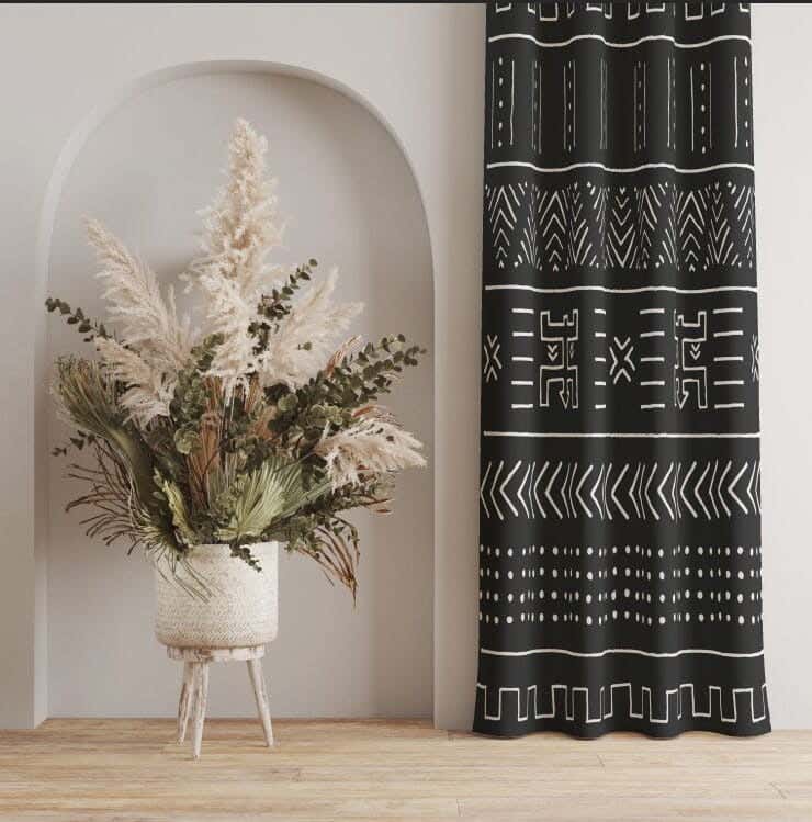 Velvet Curtain, 2 Pieces, 250×280 Cm - Multicolor