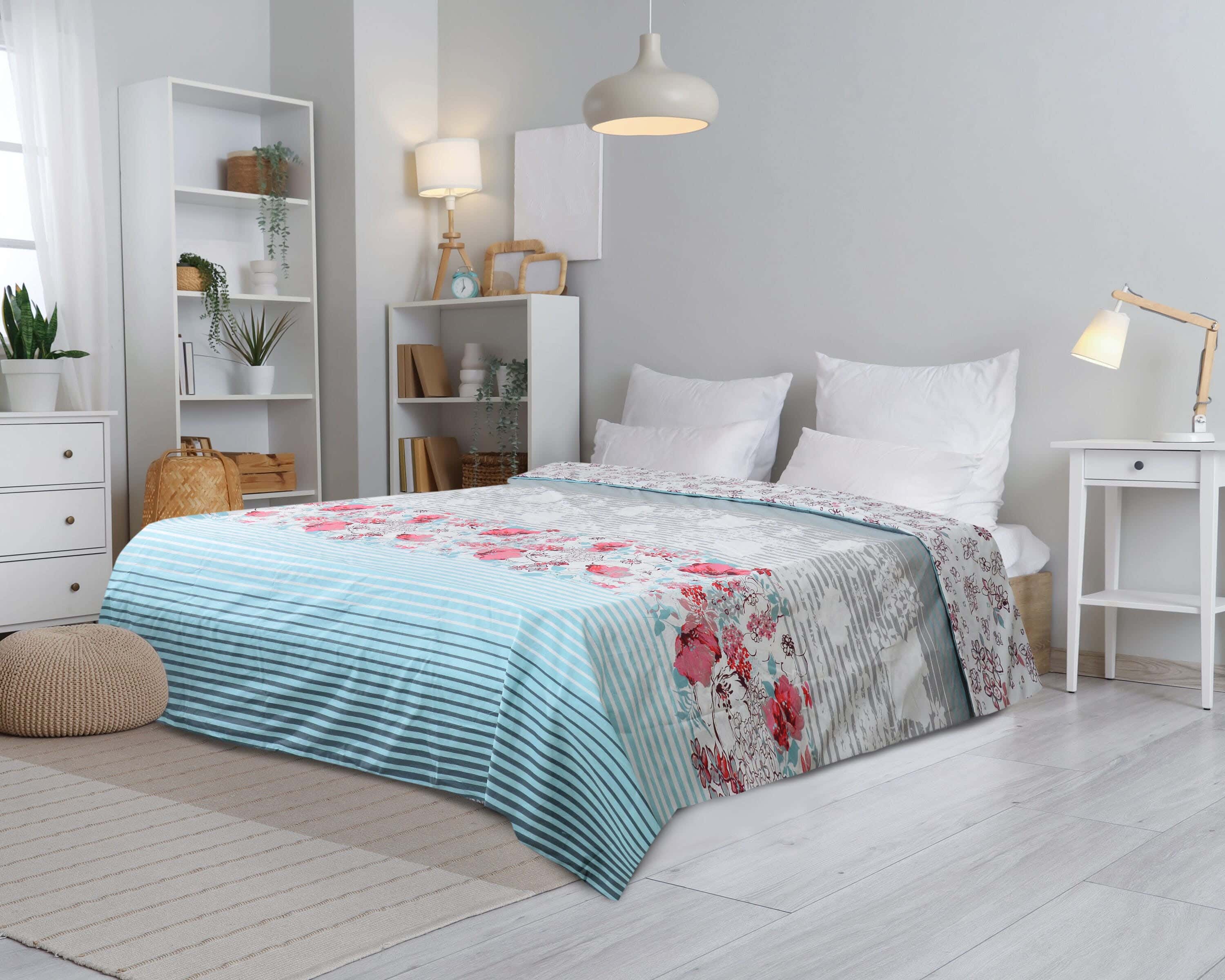 Forbed Cotton Quilt Cover, 240×180 cm, 1100 gm - Multicolor