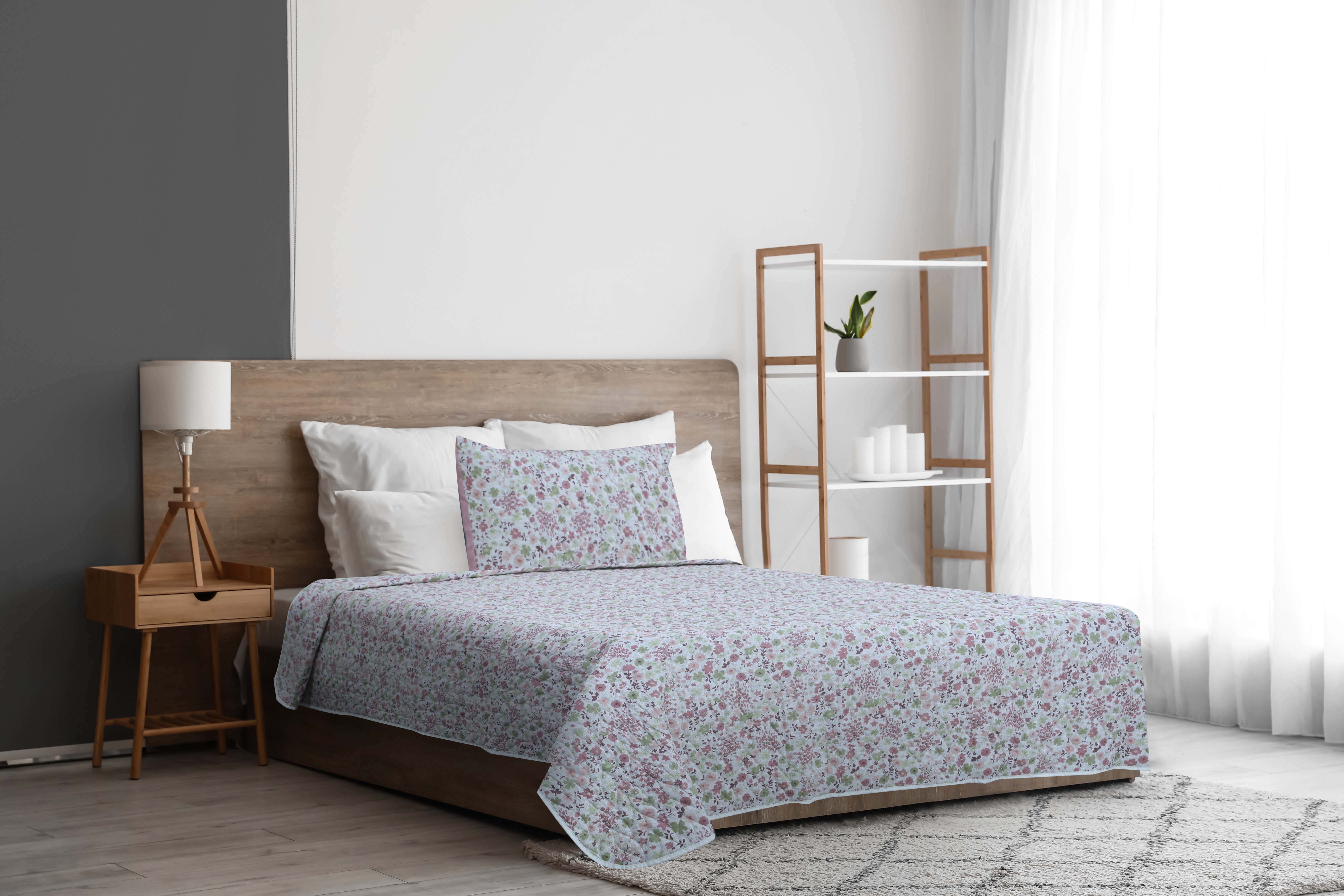 Hana Cotton Quilt Set, 4 Pieces, 240×180 cm, 4500 gm - Multicolor