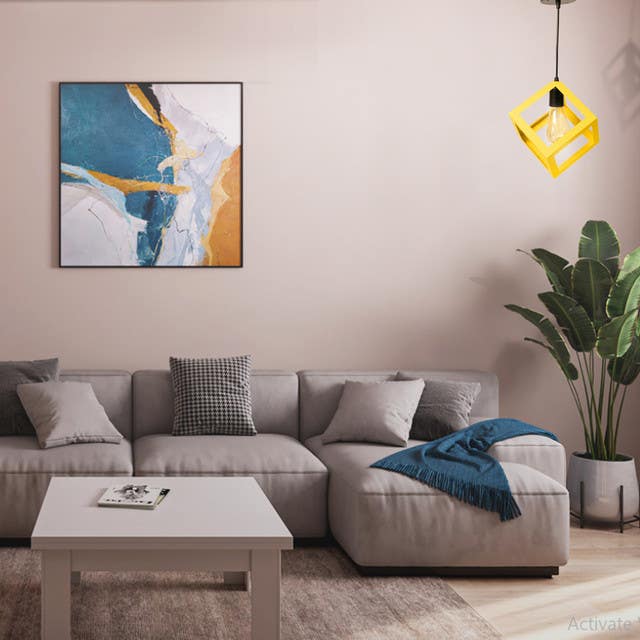 Modern Ceiling Chandelier, 80x20x20 cm - Yellow