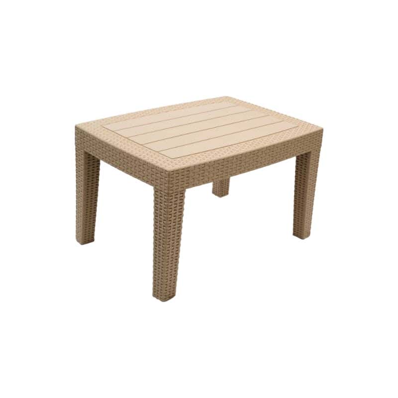 Out Door Table, Rectangular Shape, 42×70×50.5 cm - Biege