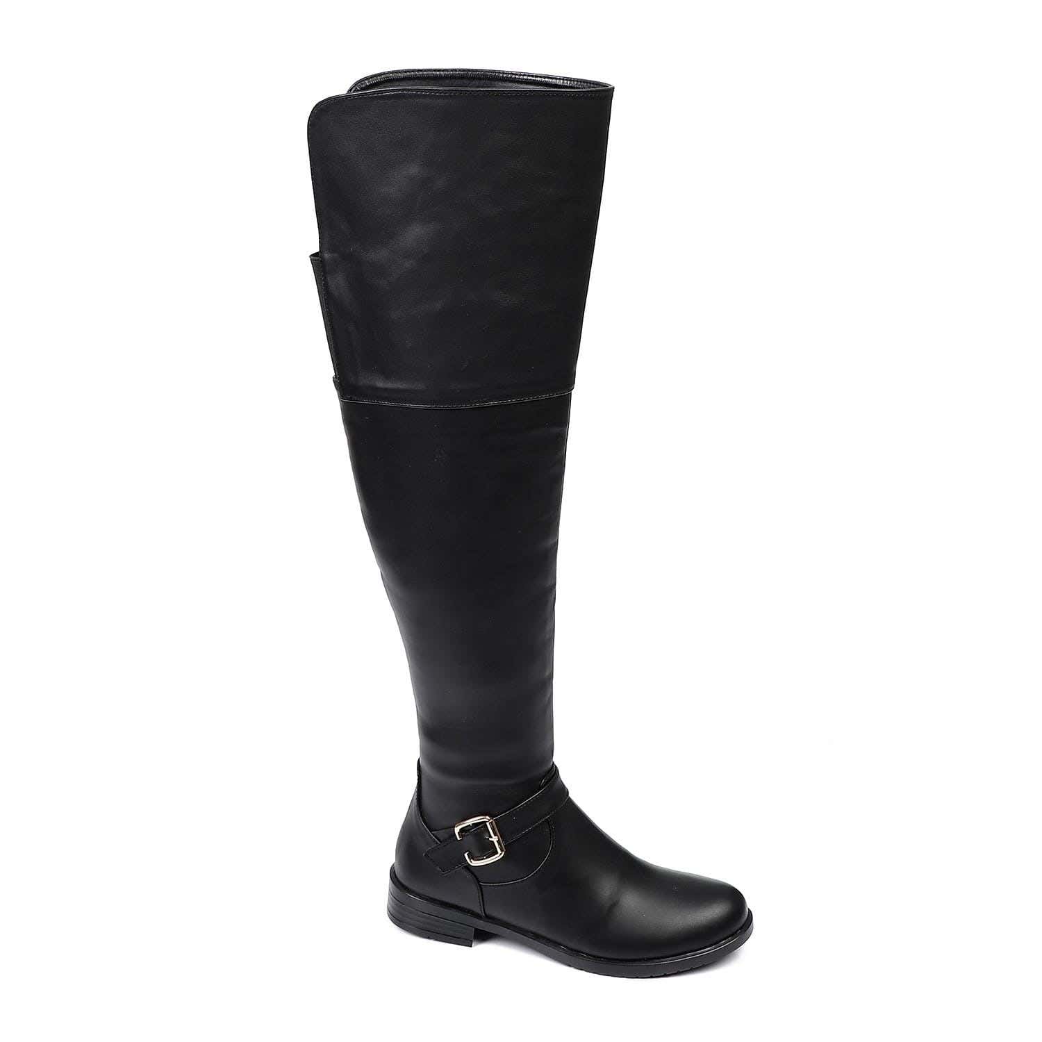 Xo Style Women Mid Heel Leather High Boot
