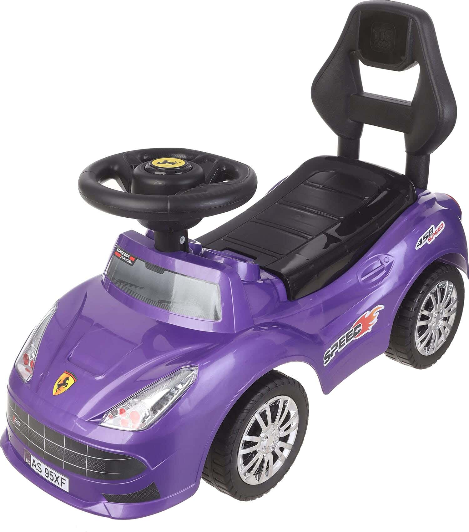 Tic Toys Plastic Toy Car, 4 Wheels, 60×35 cm - Purple