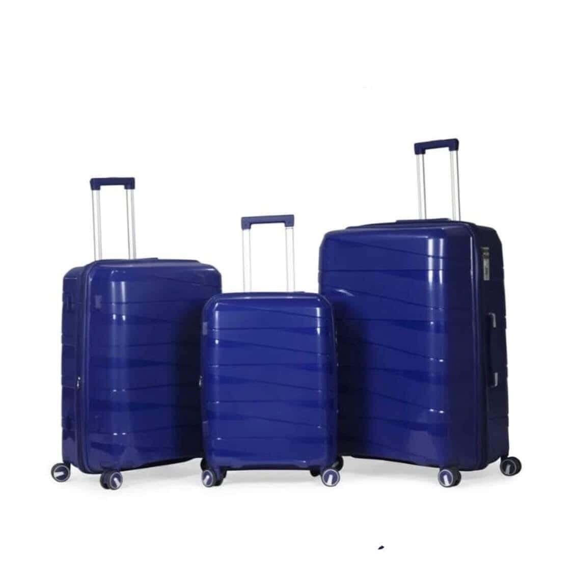 Nour Shopping Travel Bag Set, 3 Pieces, Fiber - Navy