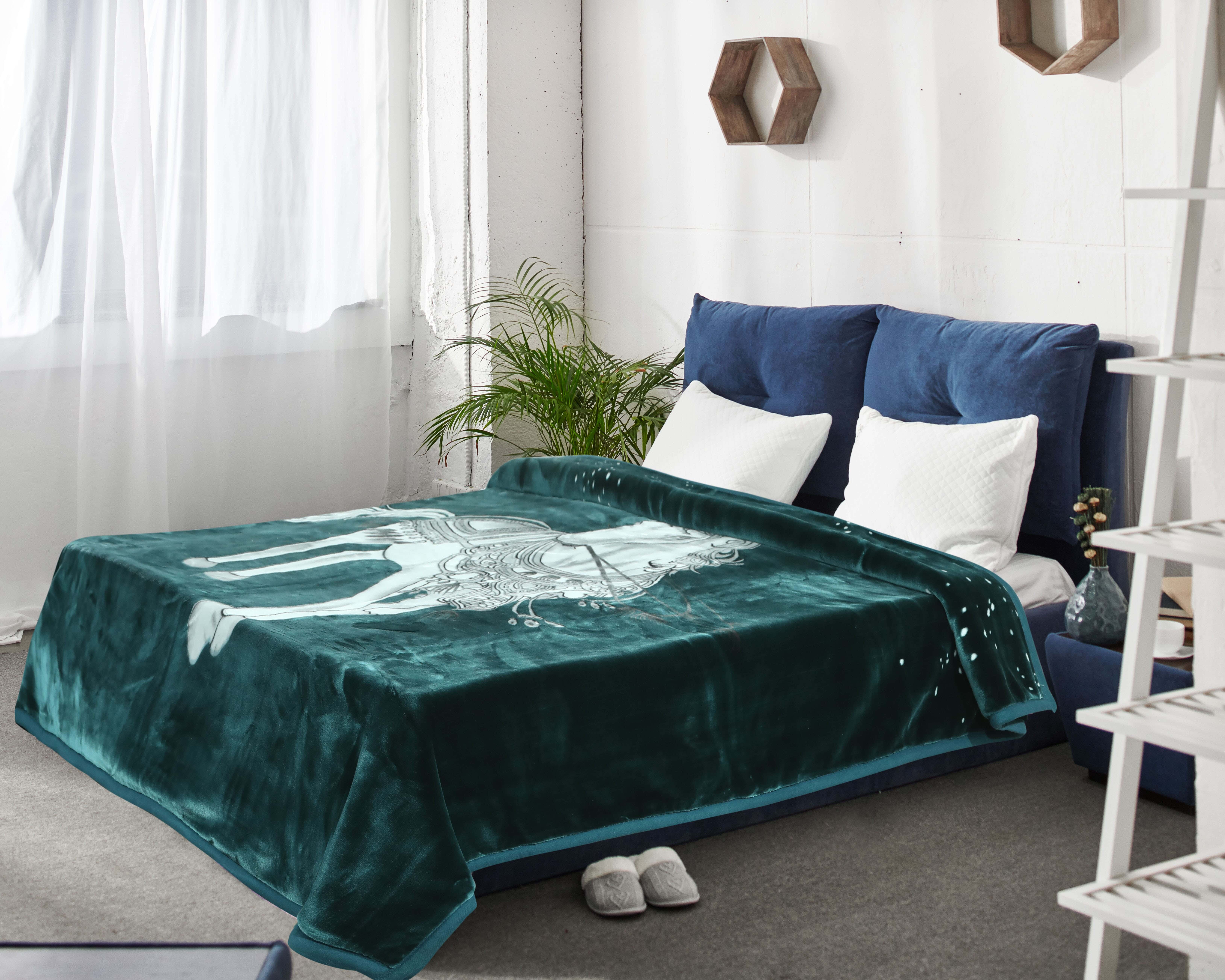 Nana Secrett Velvet Blanket, 220×240 cm, 8 Kg - Turquoise