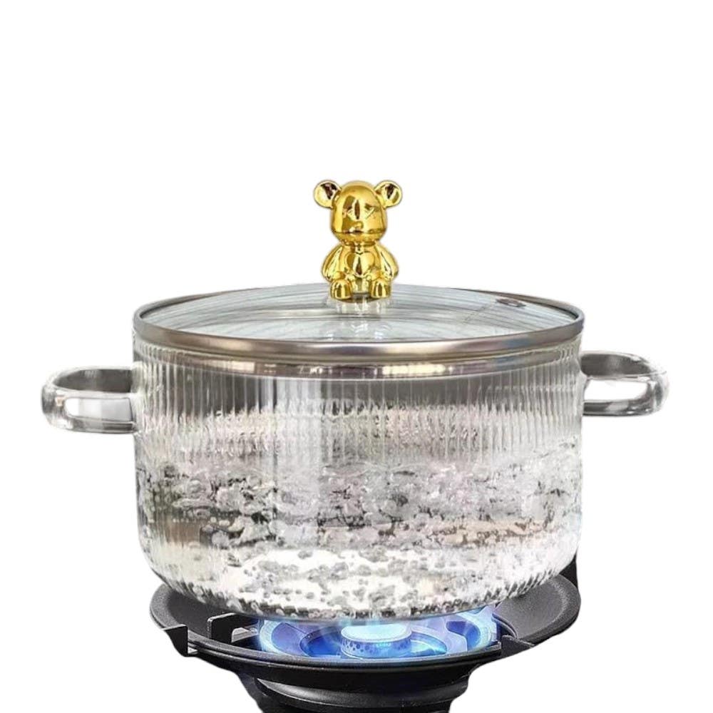 Pyrex Glass Cooking Pot , 1.7 Liters - Clear