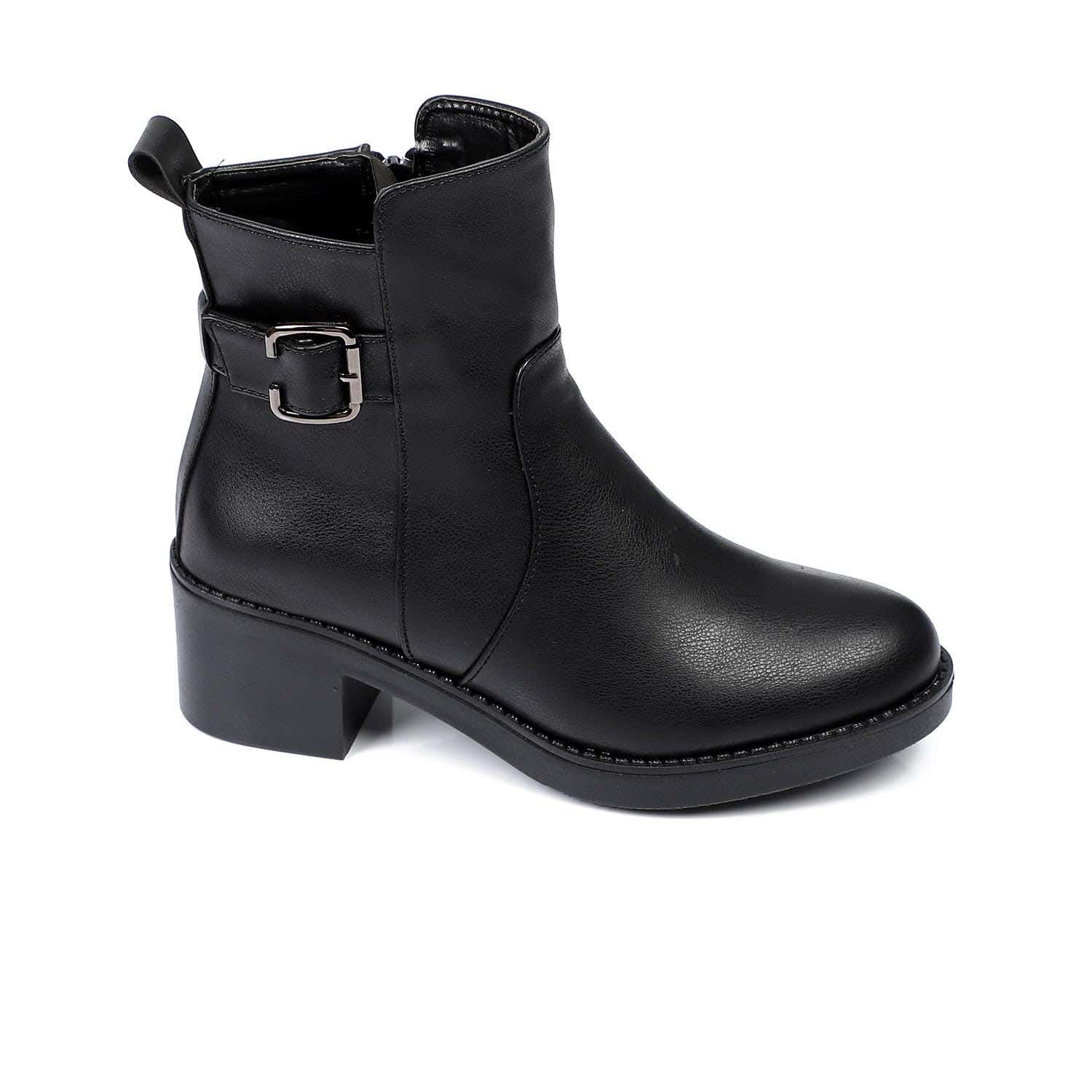 Xo Style Women High Heel Leather Ankle Boot