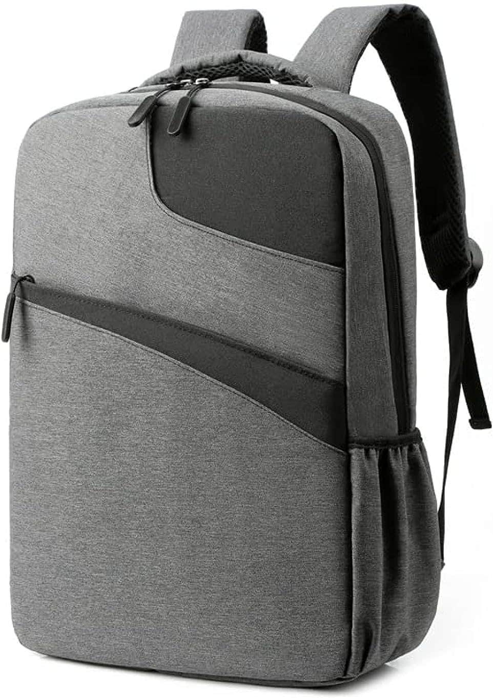 USB Charging Port Travel Laptop Backpack, 17 Inch - Dark Grey Black