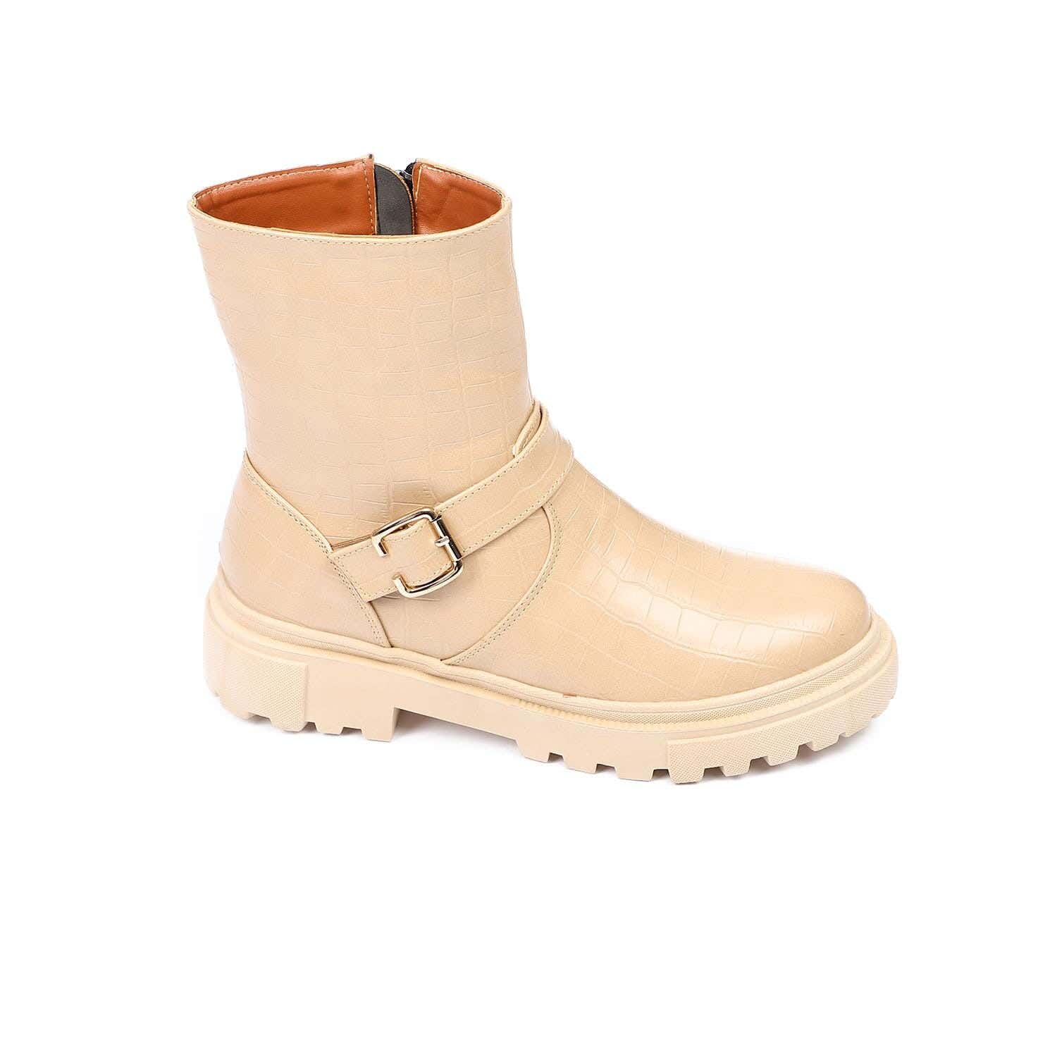 Xo Style Women Flat Leather Ankle Boot