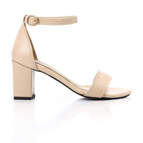 Xo Style Women Pumps Wedding Sandal With Heels, Size EU 37 - Beige
