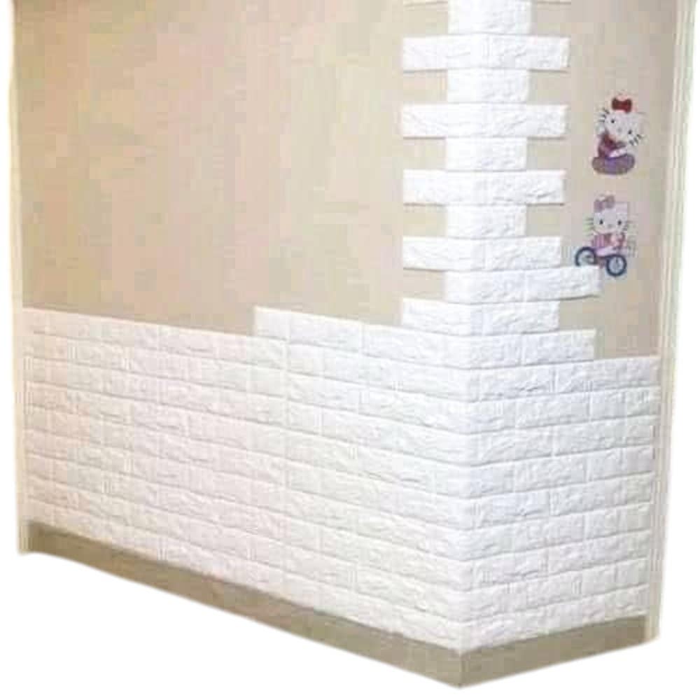 3D Foam Wall Stickers , 70X77Cm - White