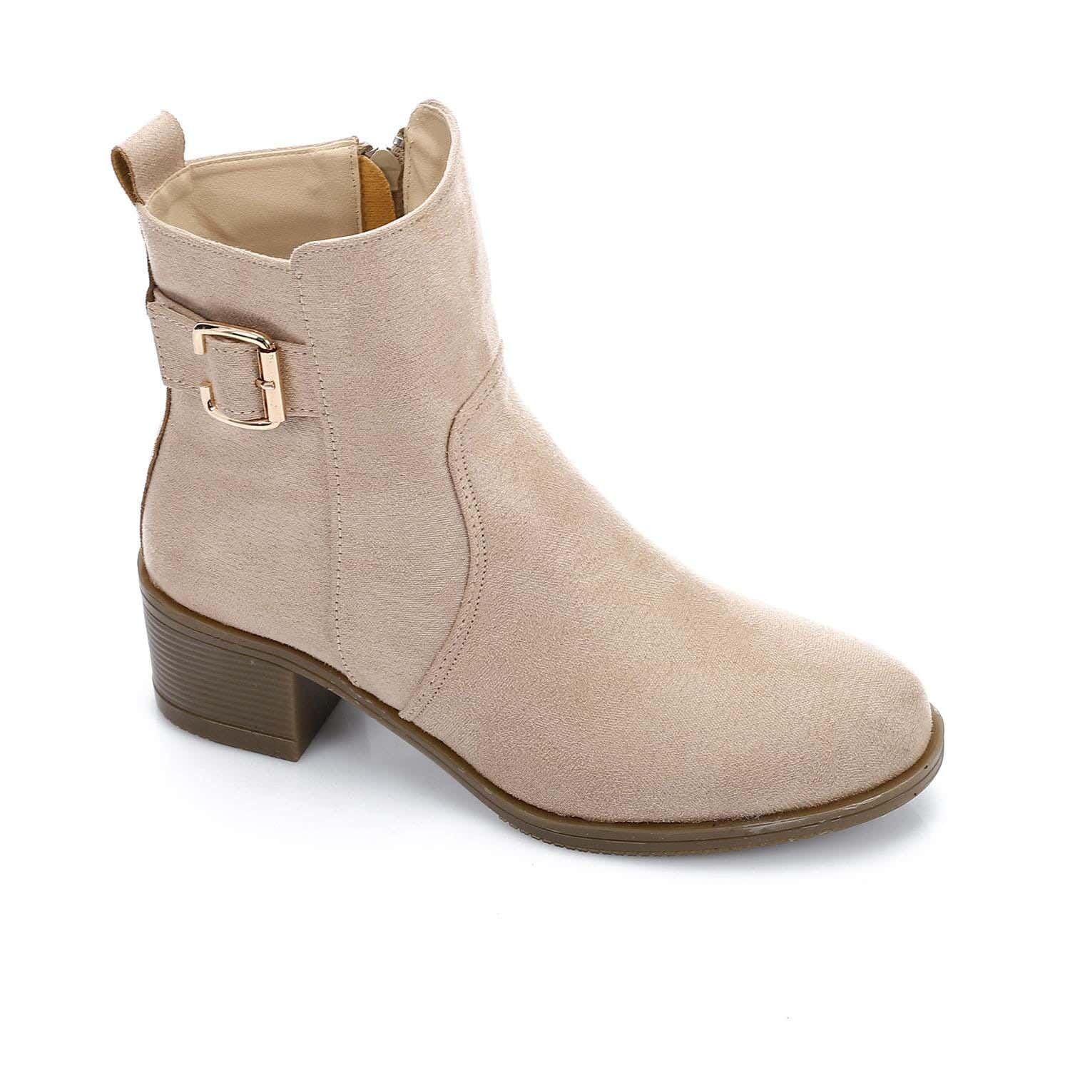 Xo Style Women High Heel Leather Ankle Boot