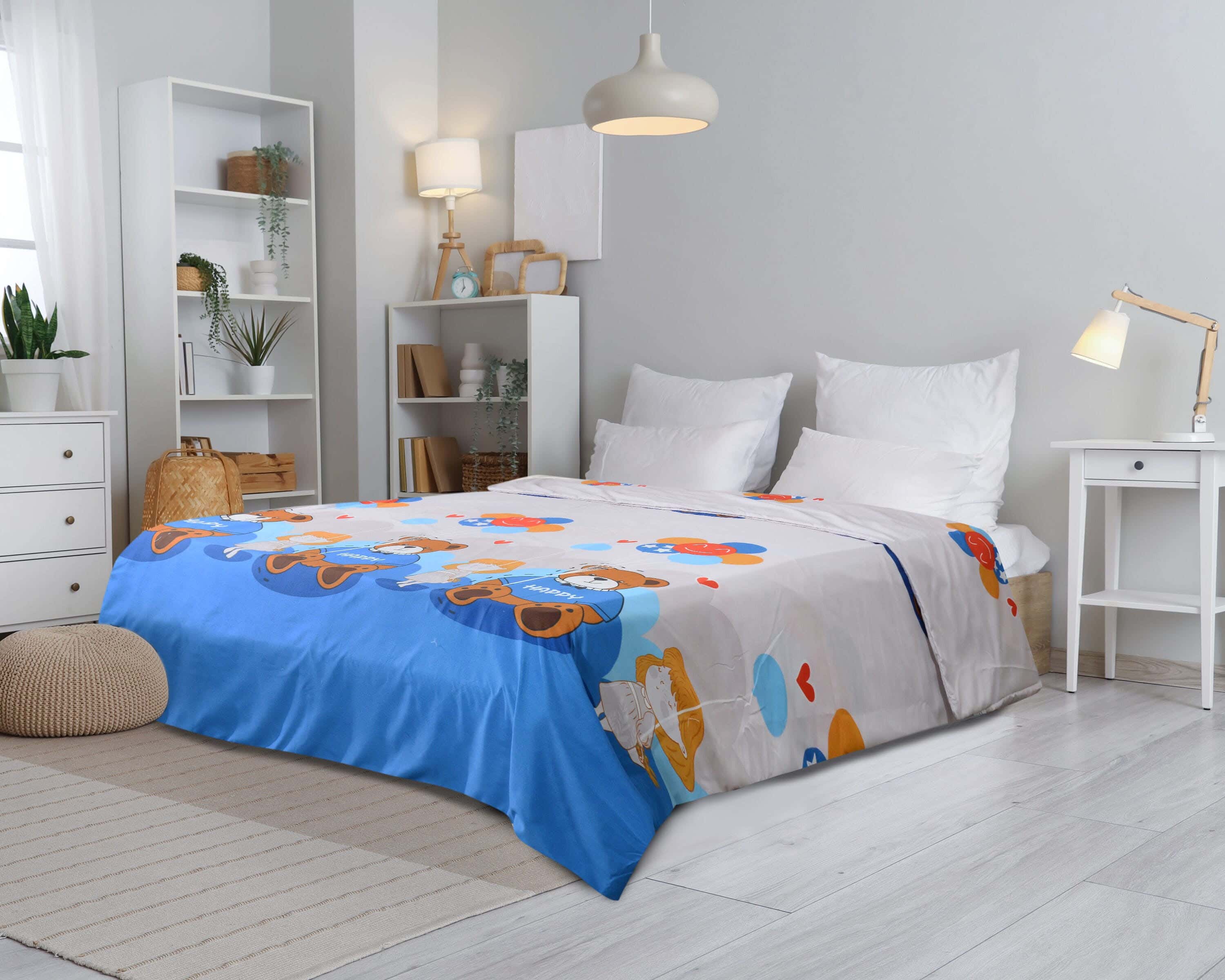 Forbed Microfiber Quilt Cover, 240×180 cm, 1100 gm - Multicolor