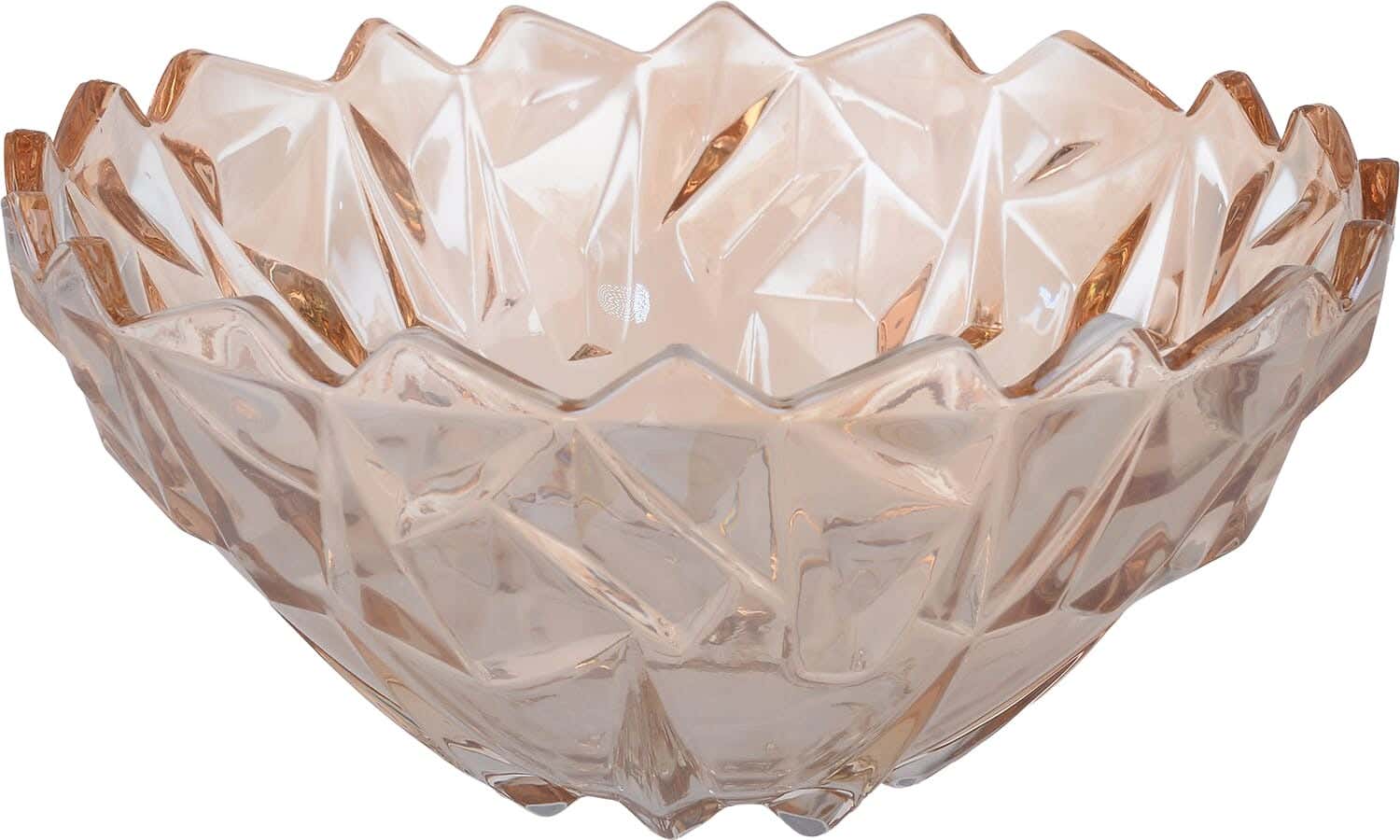Round Glass Bowl, 26 cm - Clear Light Brown