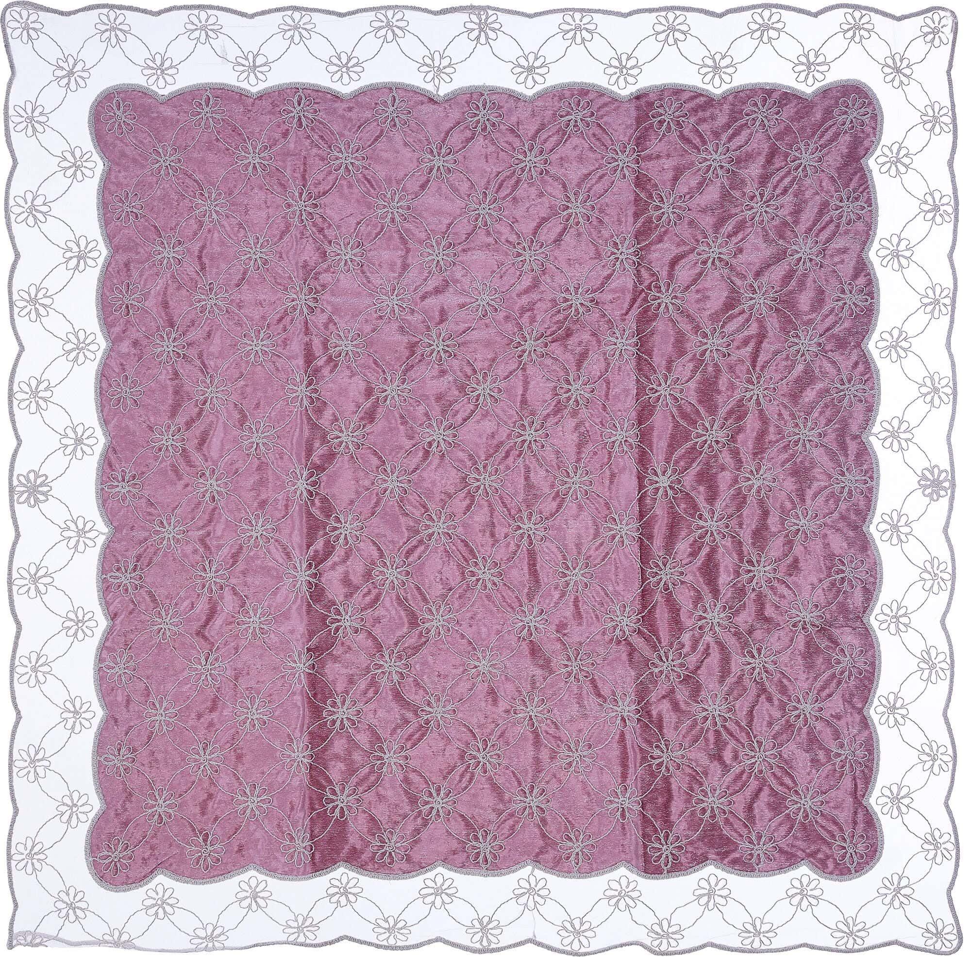 Velvet Square Tablecloth, 95x95 cm, Approximately 310 gm - Cachmere
