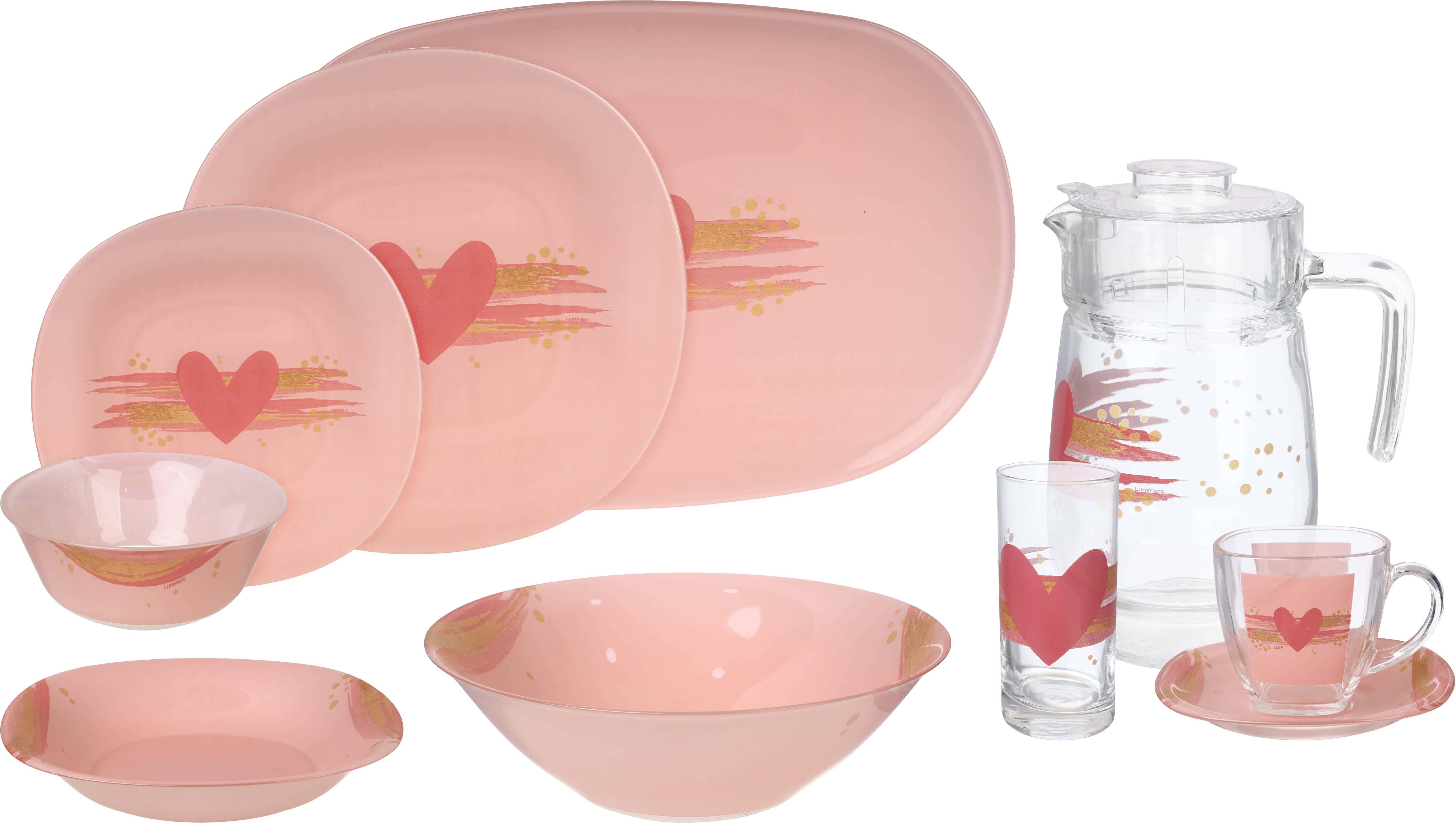 Luminarc Arcopyrex Dinner Set, 46 Pieces - Cachmere