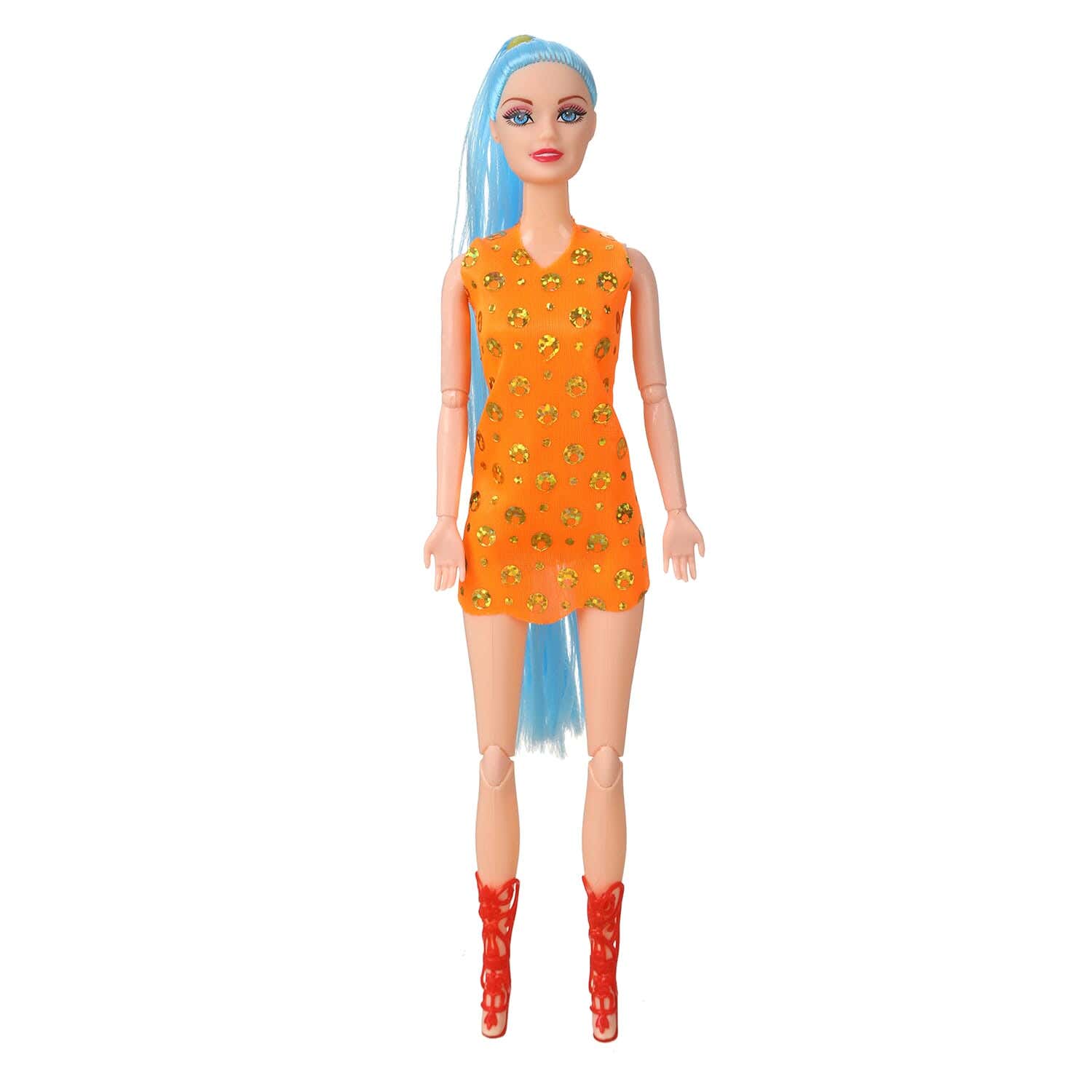 Plastic Bride Toy For Girls - Orange Blue