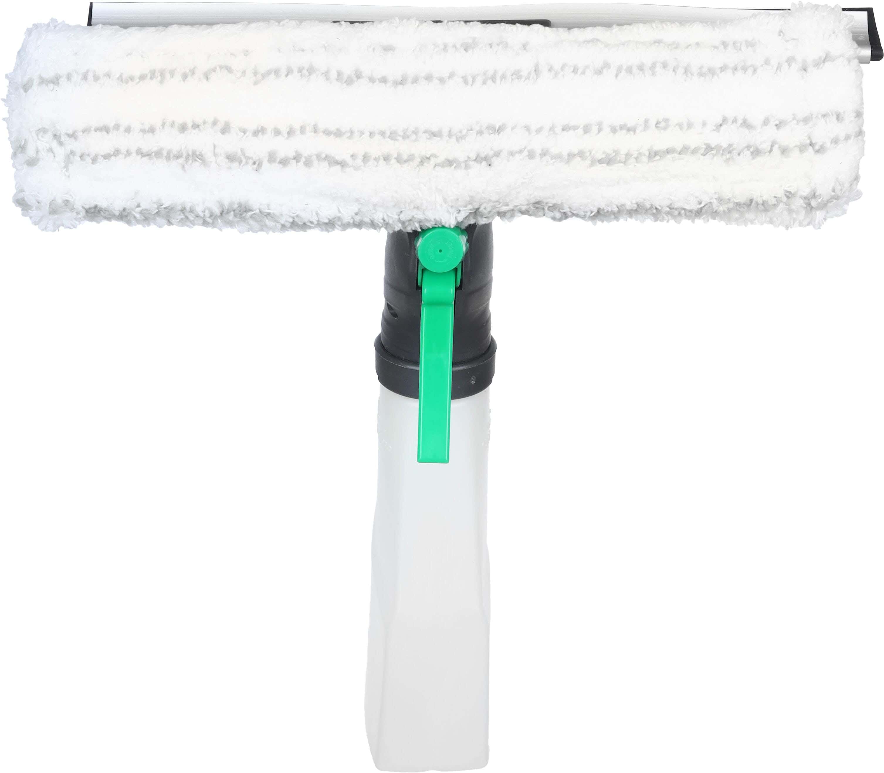 Weazy Plastic Glass Wiper with Sponge, 26 cm, with Sprayer, 210 ml - White Black
