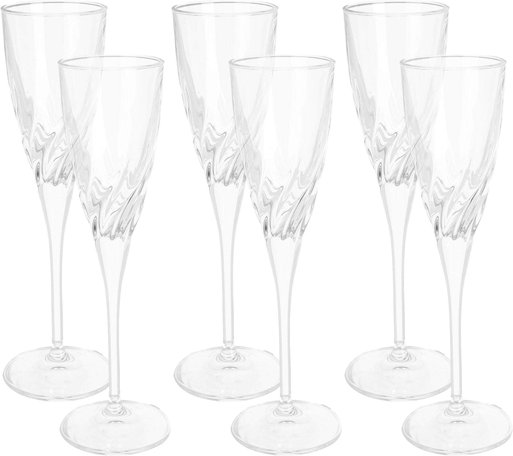 Rcr Glass Cups Set, 6 Pieces, 128 ml - Clear