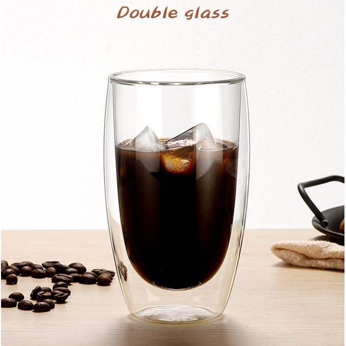 250 ml Double Wall Glass Mugs - Clear