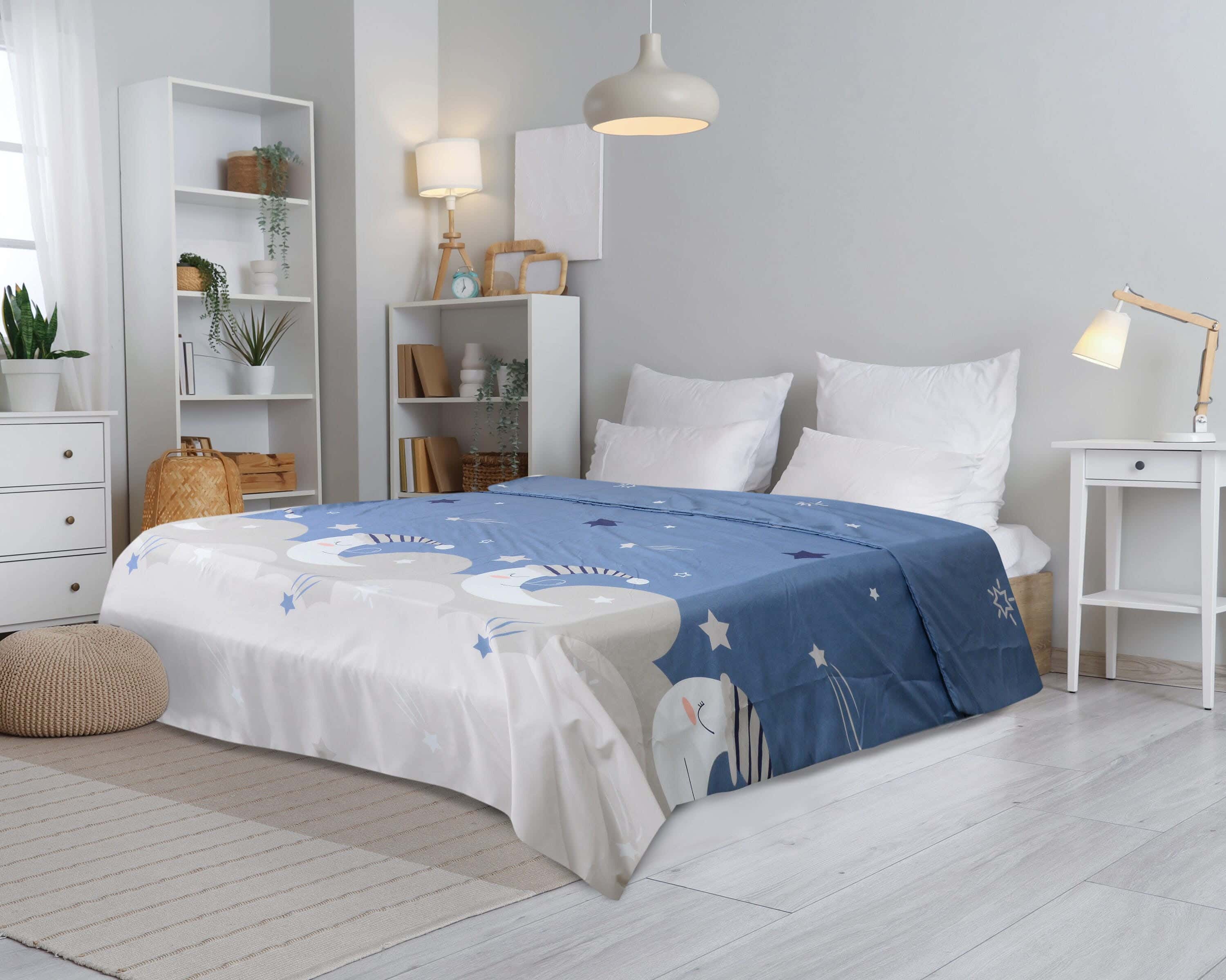 Forbed Microfiber Quilt Cover, 240×180 cm, 1100 gm - Multicolor