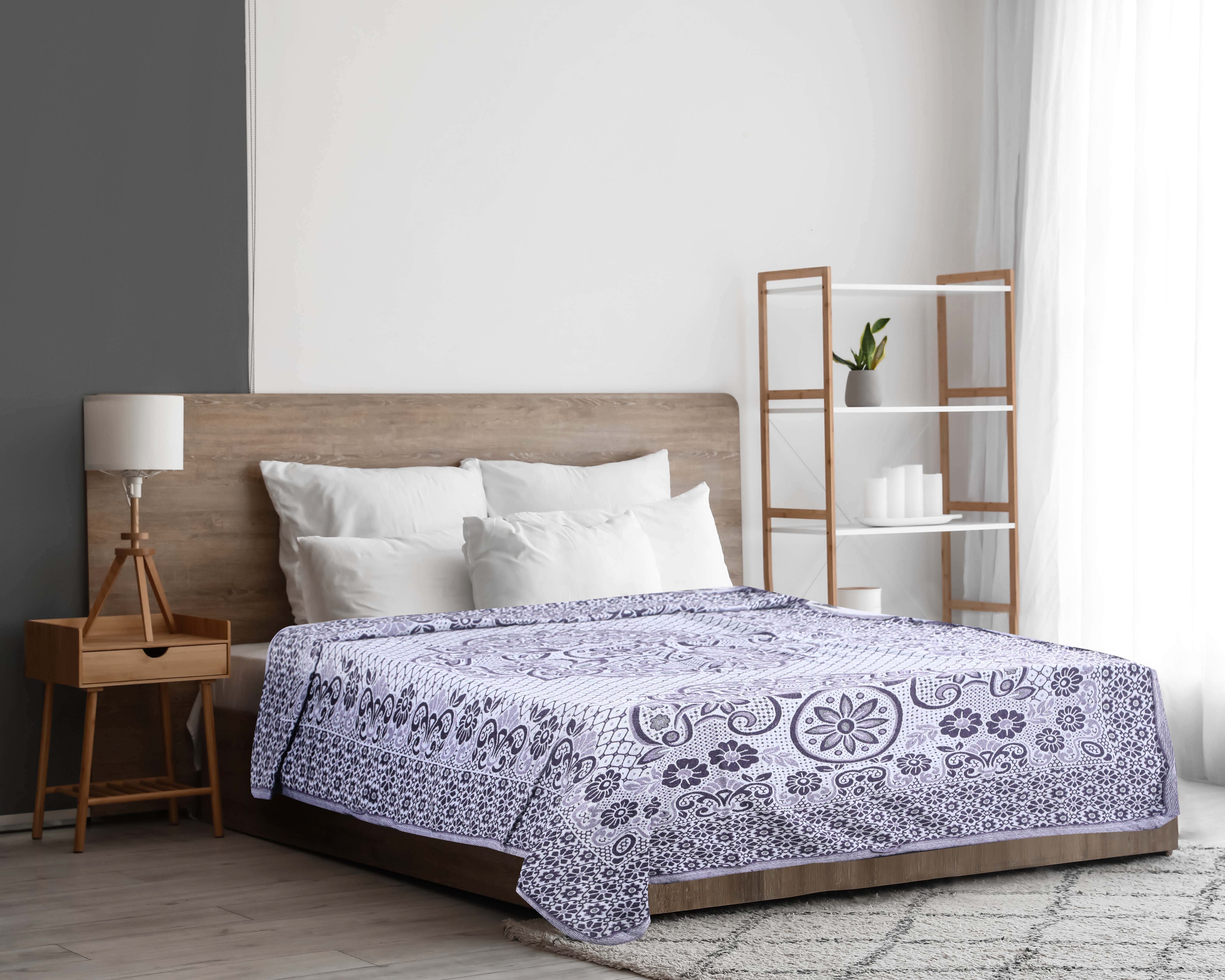 Safre Jacquard Bed Comforter, 150×200 cm - Purple