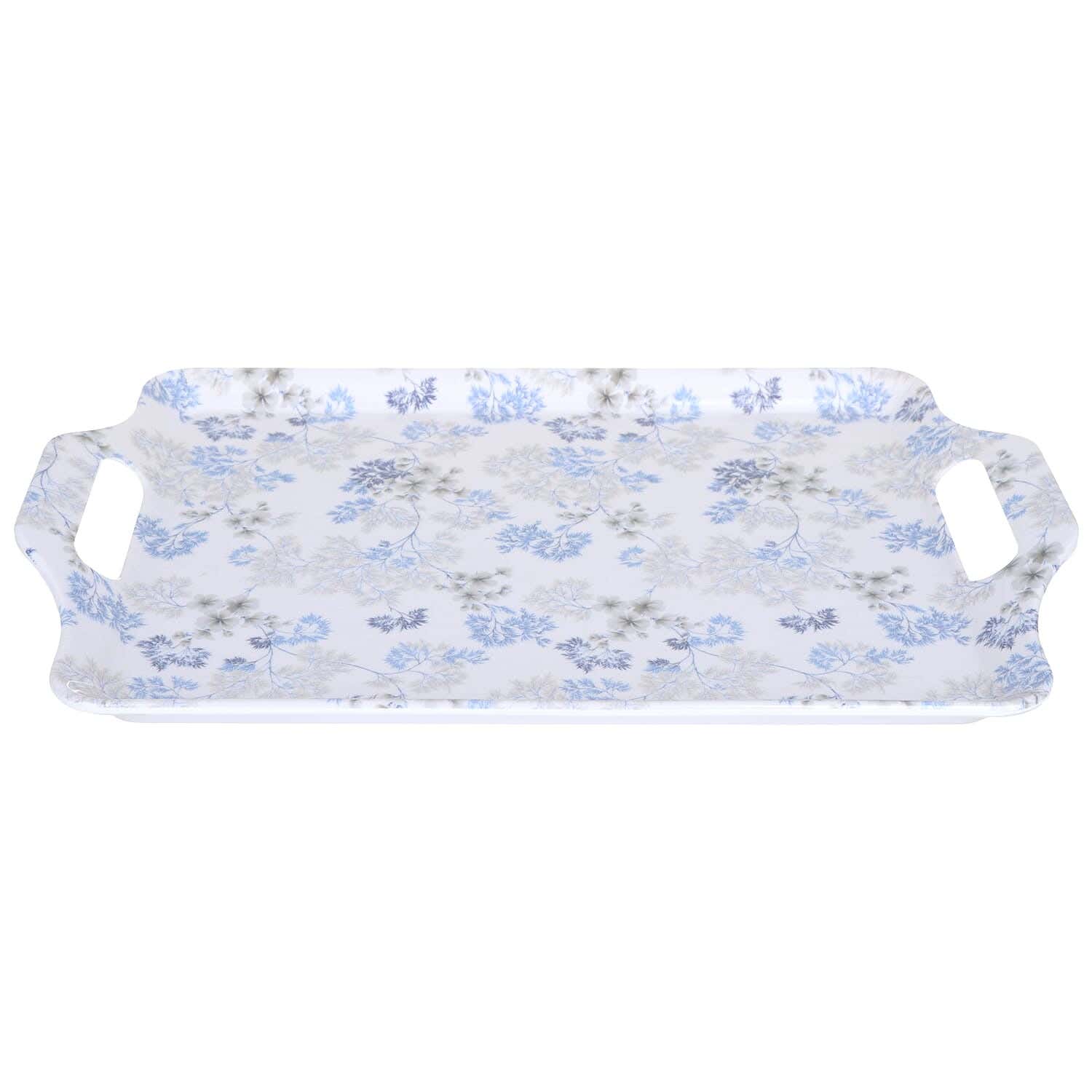 Zahra Elmohandes Melamine Rectangular Serving Tray, 42×29 cm - Multicolor